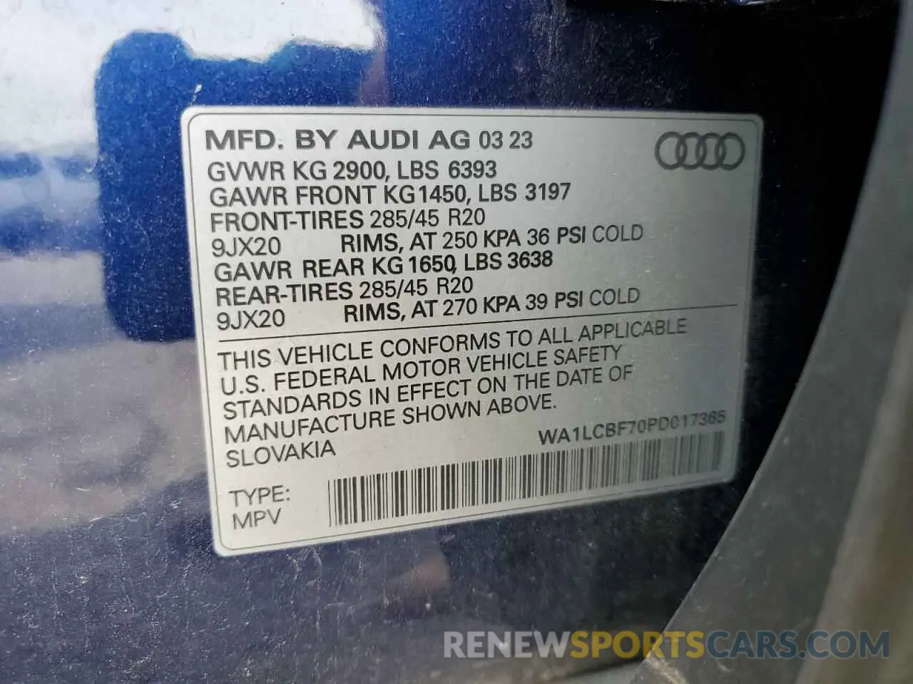 13 fotografías del automóvil dañado WA1LCBF70PD017365 AUDI Q7 2023