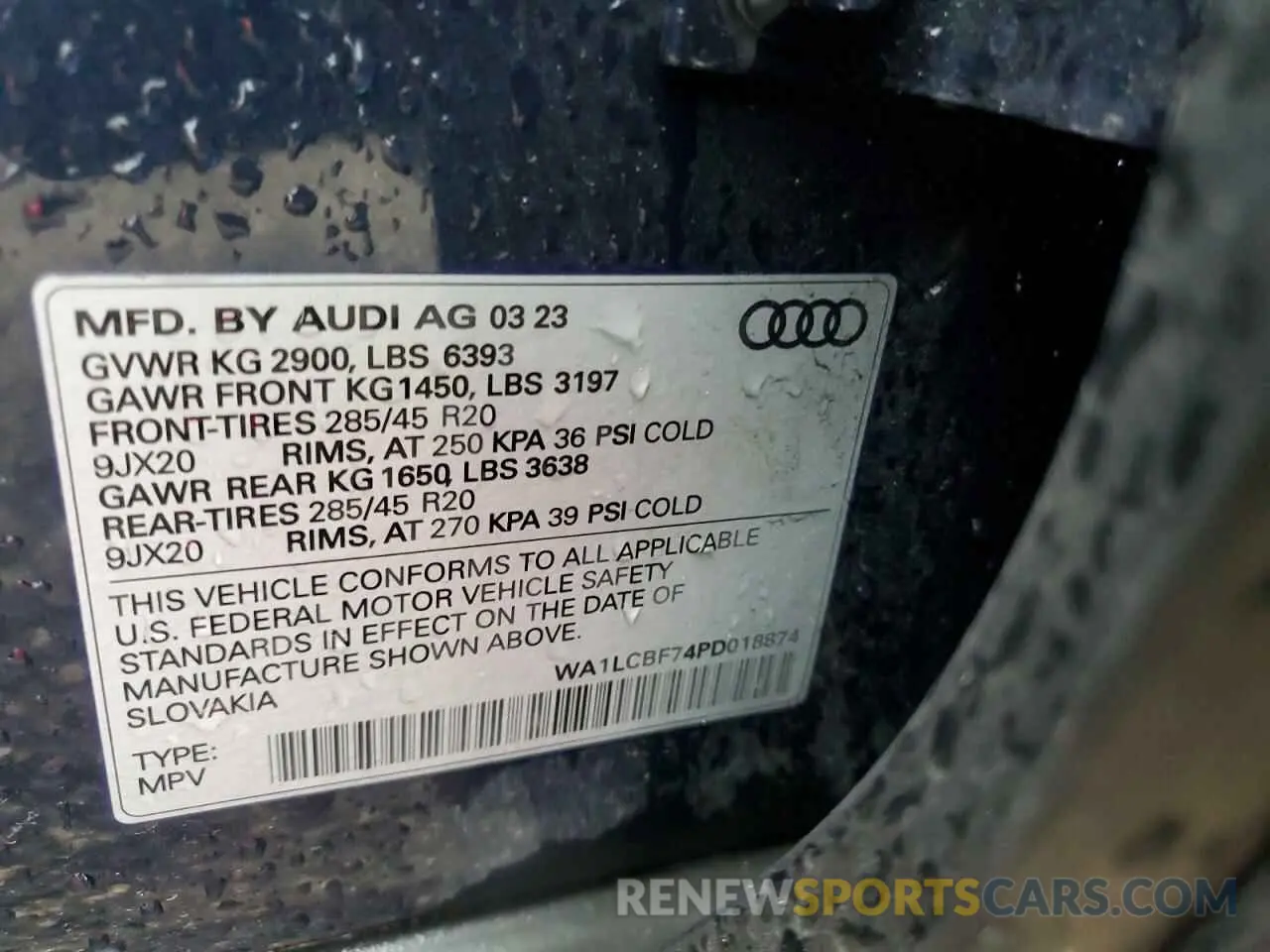 13 fotografías del automóvil dañado WA1LCBF74PD018874 AUDI Q7 2023
