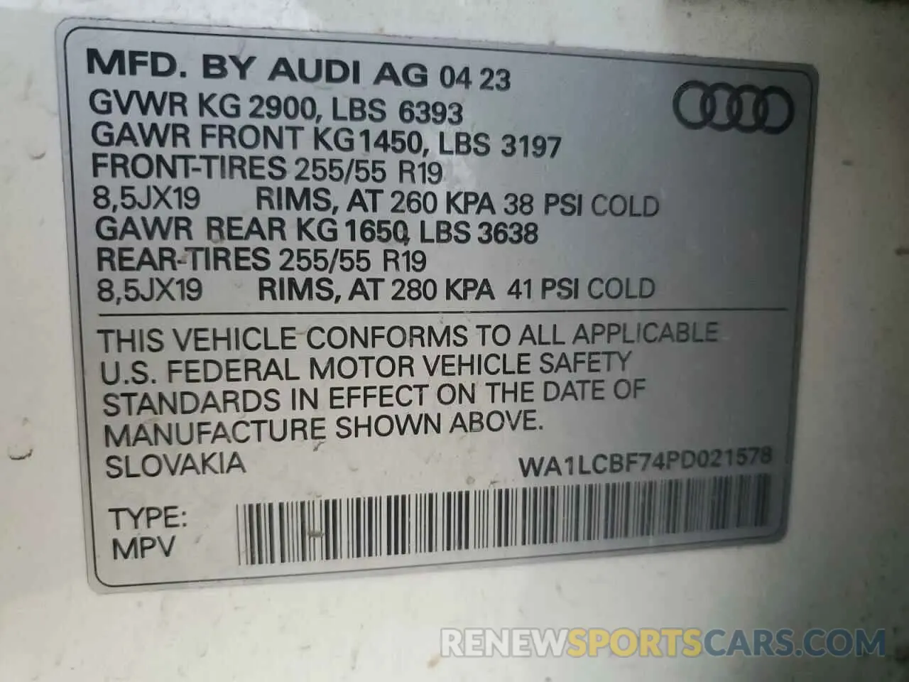 13 fotografías del automóvil dañado WA1LCBF74PD021578 AUDI Q7 2023