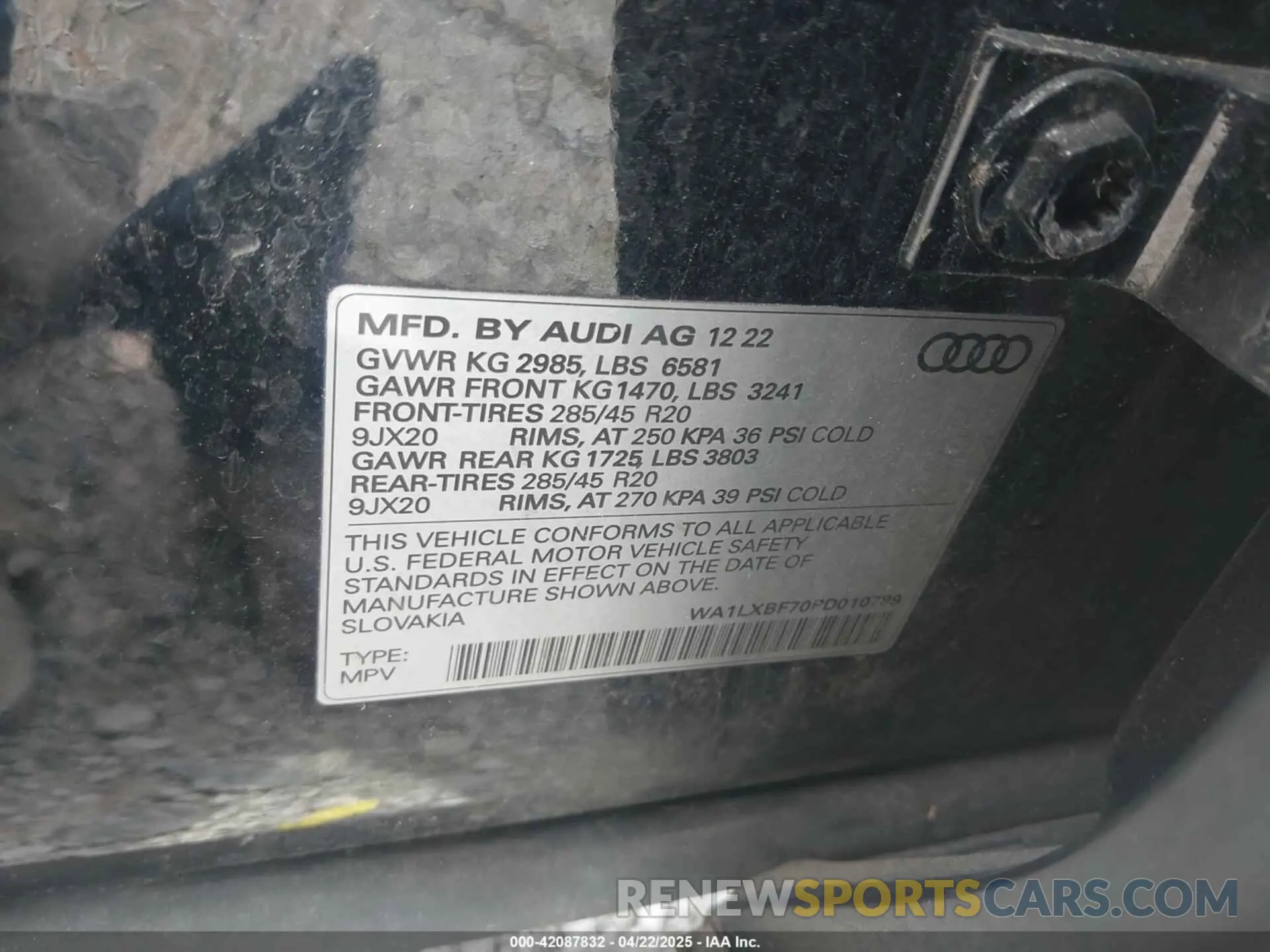 9 fotografías del automóvil dañado WA1LXBF70PD010789 AUDI Q7 2023