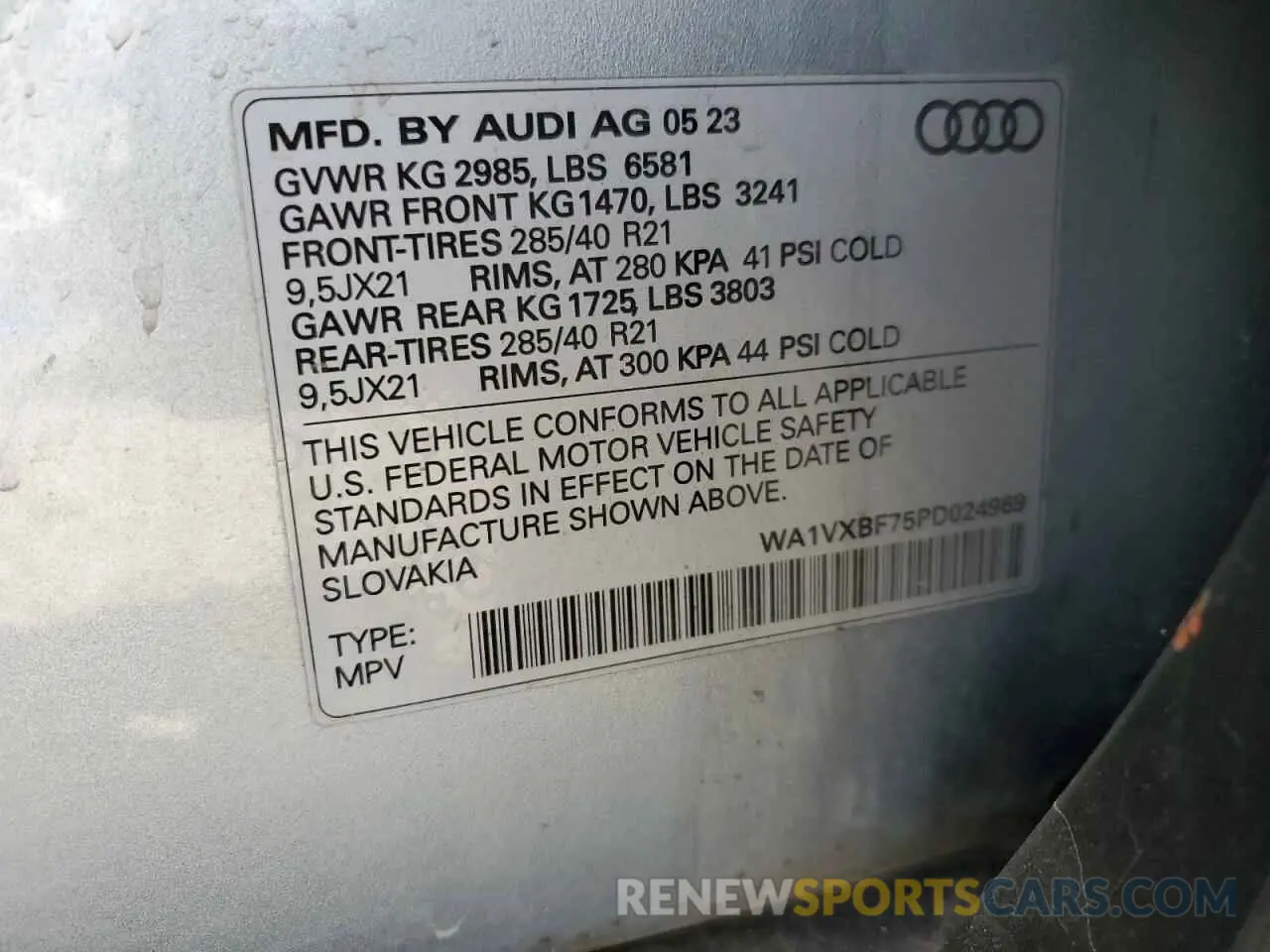 12 fotografías del automóvil dañado WA1VXBF75PD024969 AUDI Q7 2023