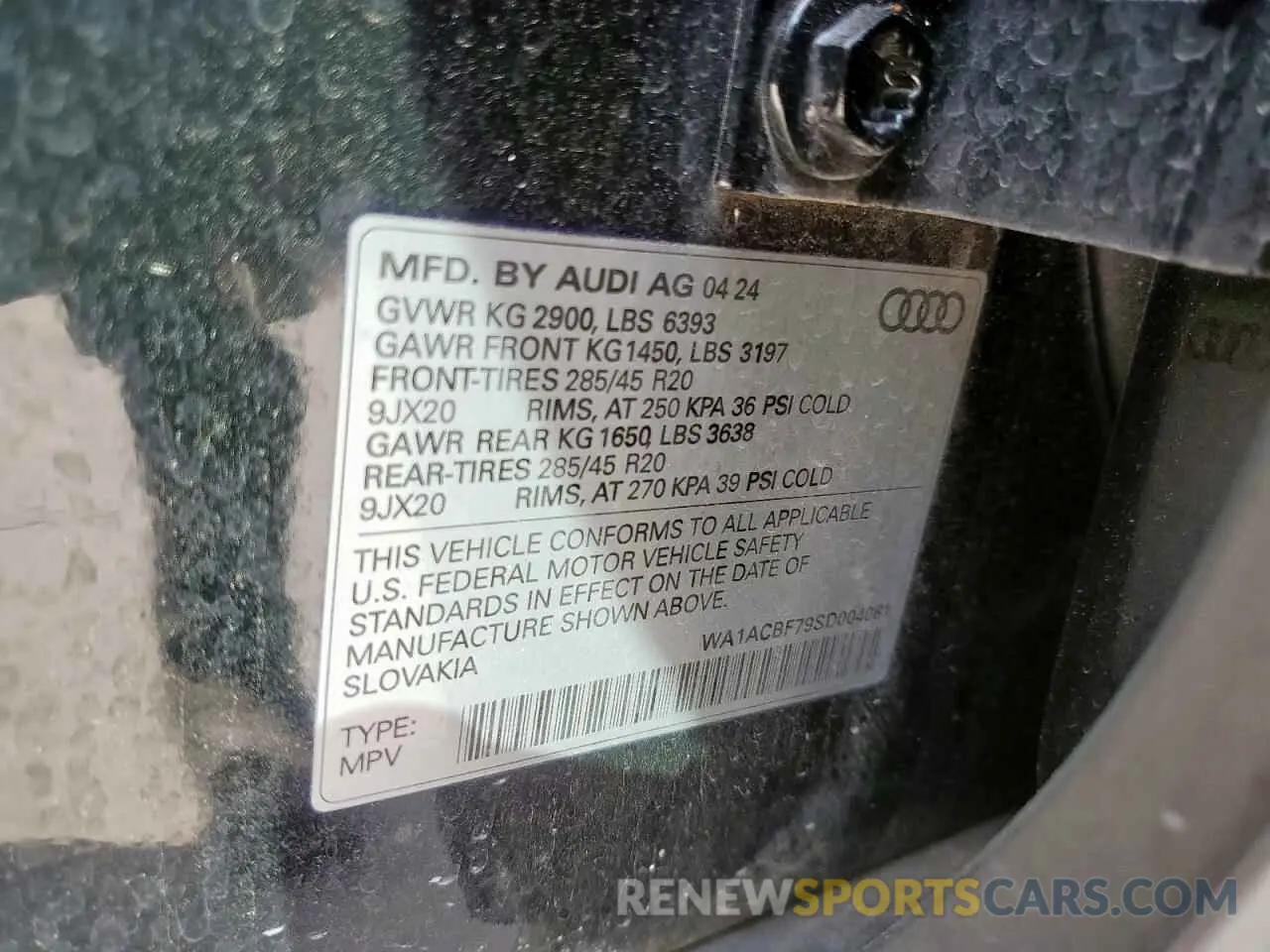 12 fotografías del automóvil dañado WA1ACBF79SD004081 AUDI Q7 2025