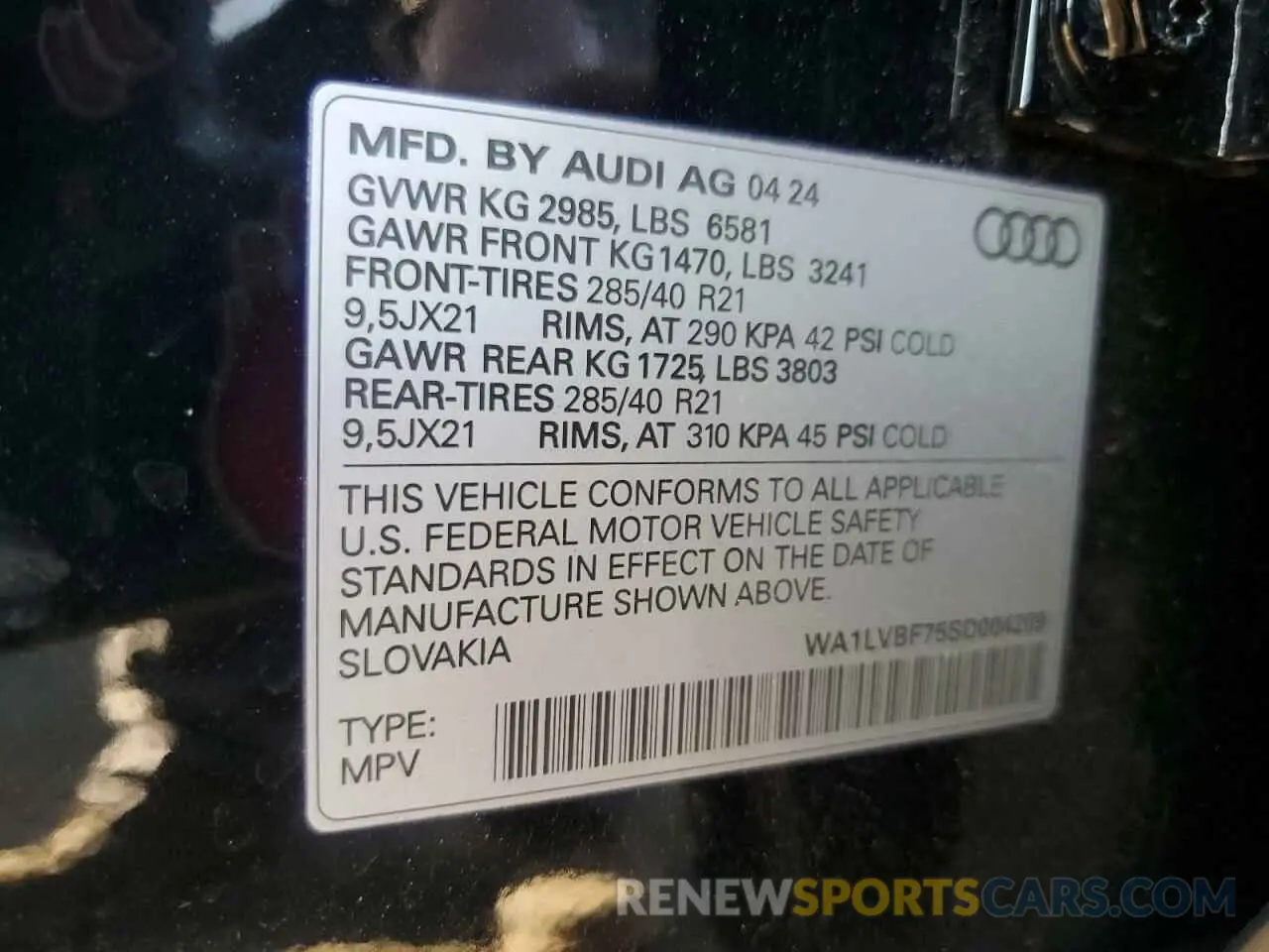 13 fotografías del automóvil dañado WA1LVBF75SD004209 AUDI Q7 2025