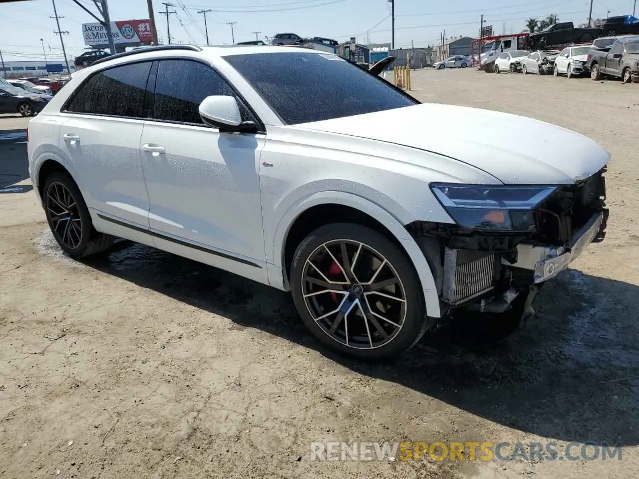 4 fotografías del automóvil dañado WA1EVAF17KD026744 AUDI Q8 2019