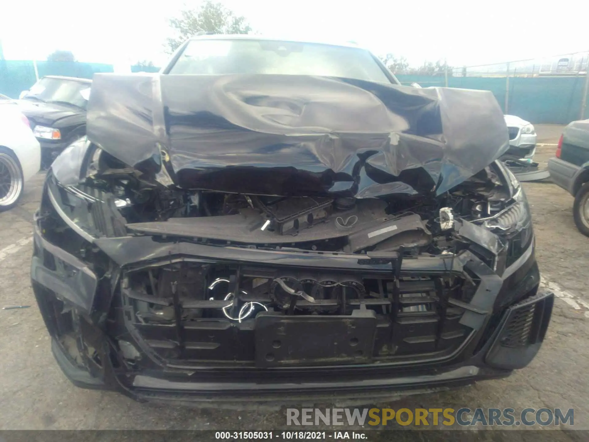 6 fotografías del automóvil dañado WA1FVAF18KD014431 AUDI Q8 2019