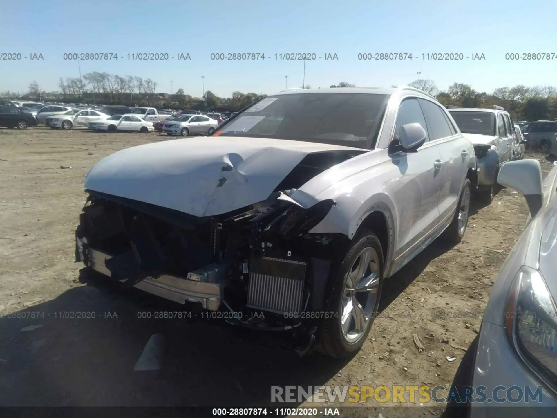 2 fotografías del automóvil dañado WA1BVAF13LD017690 AUDI Q8 2020
