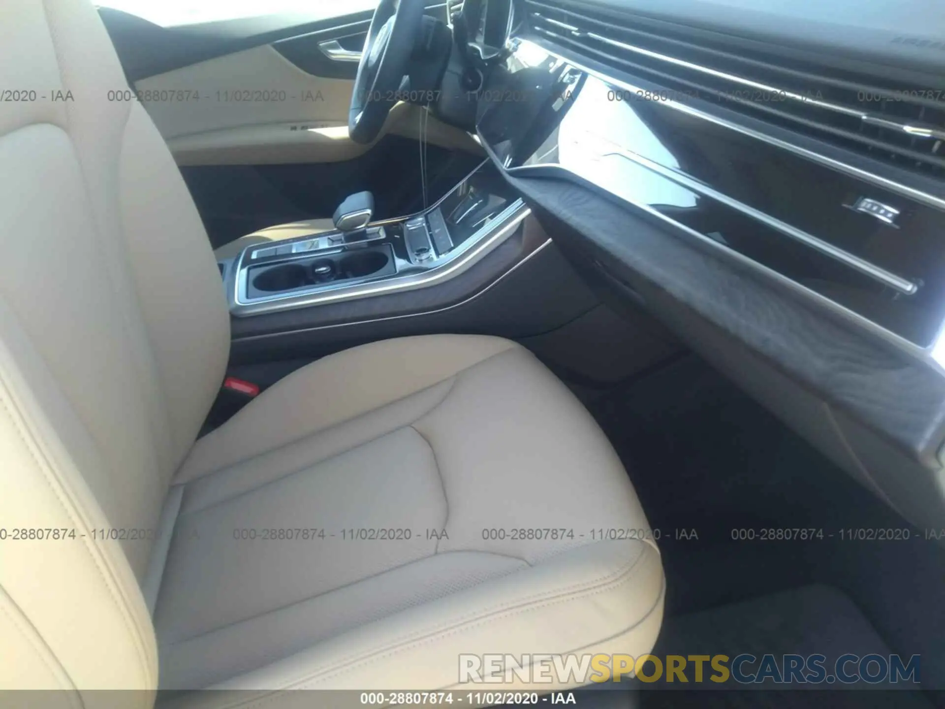 5 fotografías del automóvil dañado WA1BVAF13LD017690 AUDI Q8 2020