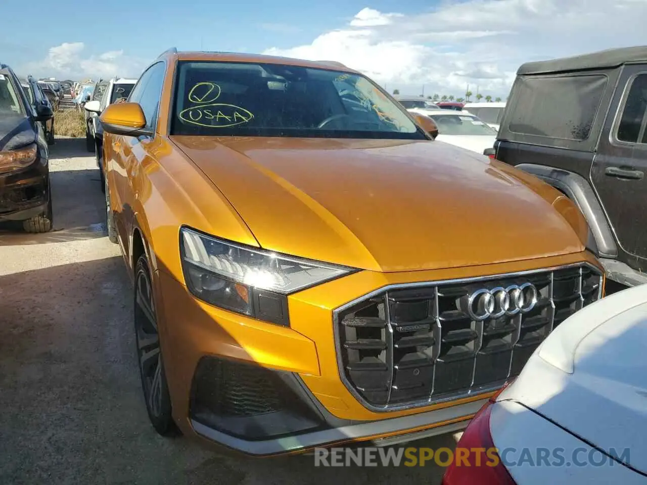 5 fotografías del automóvil dañado WA1FVAF14LD022432 AUDI Q8 2020