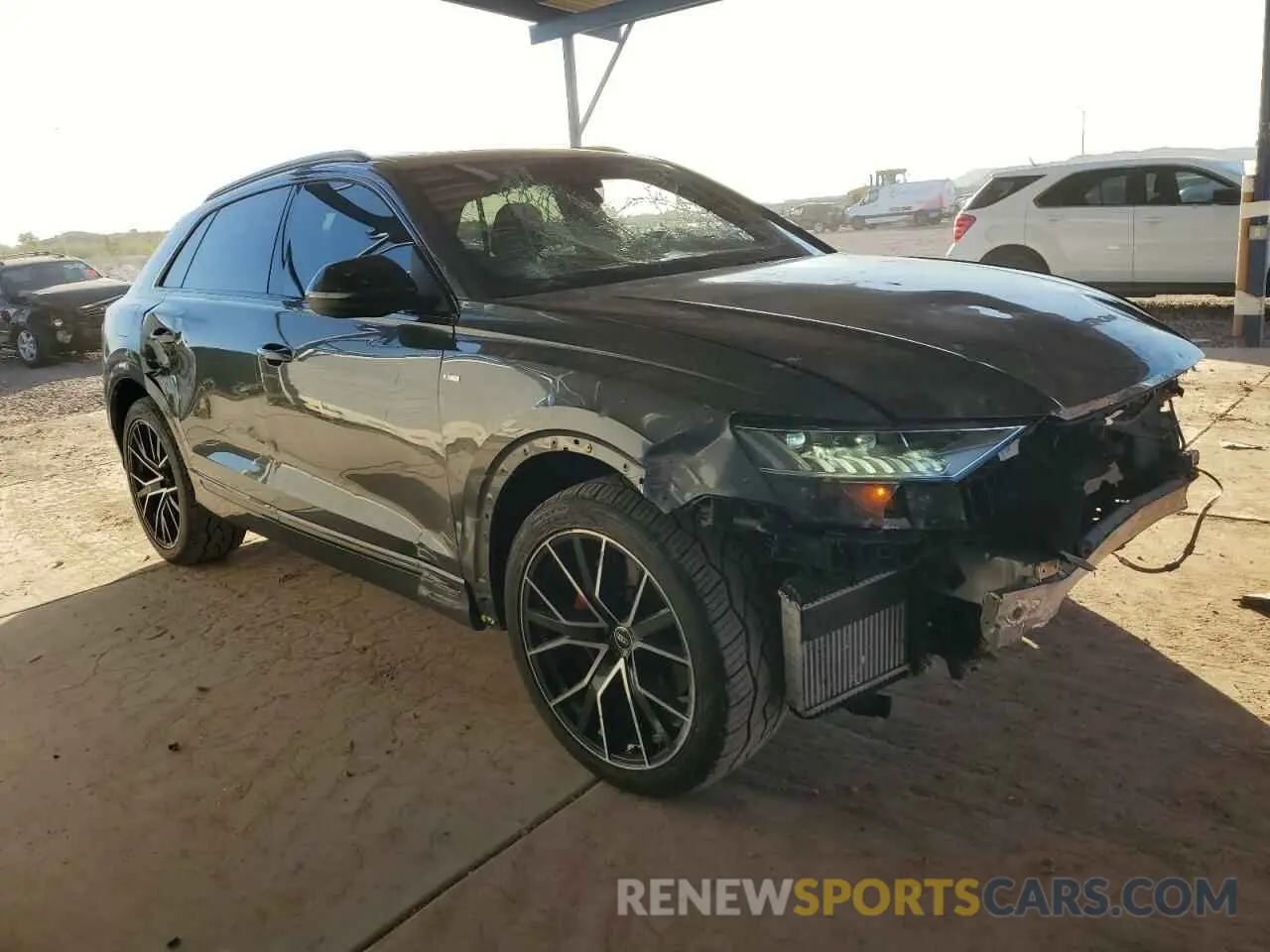 4 fotografías del automóvil dañado WA1EVAF14MD037946 AUDI Q8 2021