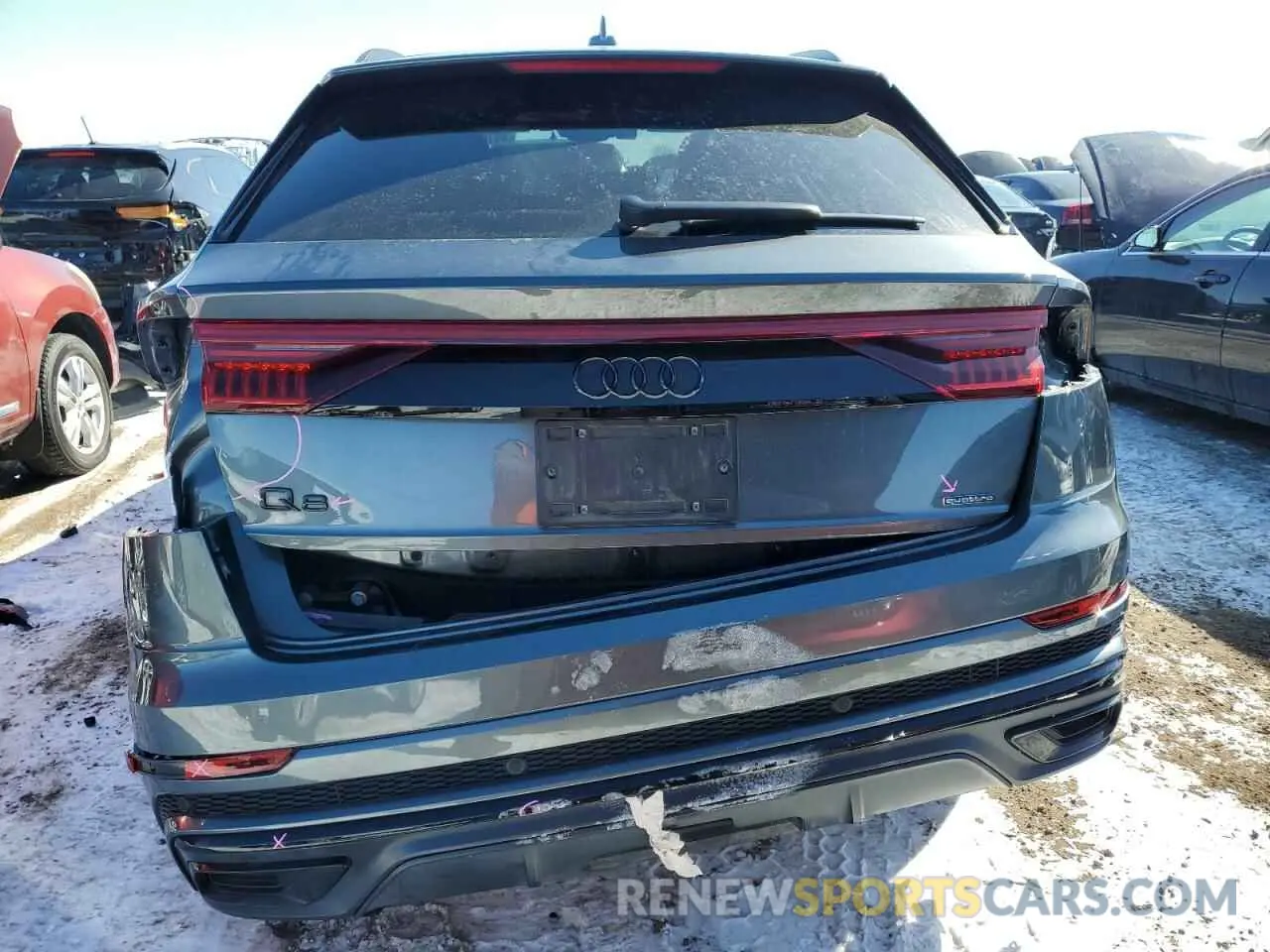 6 fotografías del automóvil dañado WA1FVAF14MD041905 AUDI Q8 2021