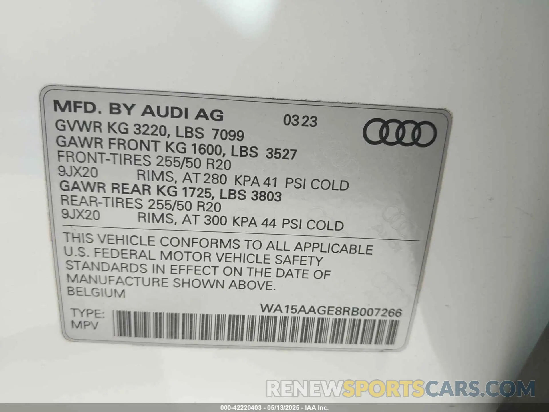 9 fotografías del automóvil dañado WA15AAGE8RB007266 AUDI Q8 E-TRON 2024