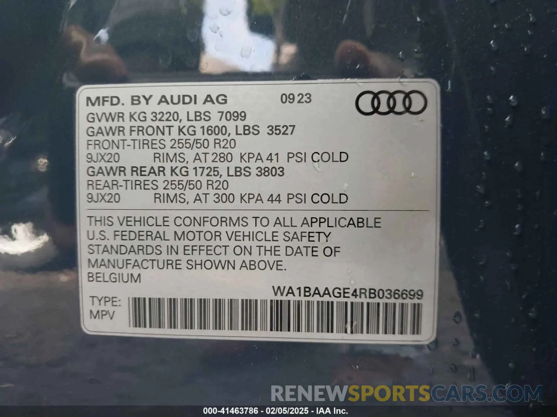 9 fotografías del automóvil dañado WA1BAAGE4RB036699 AUDI Q8 E-TRON 2024