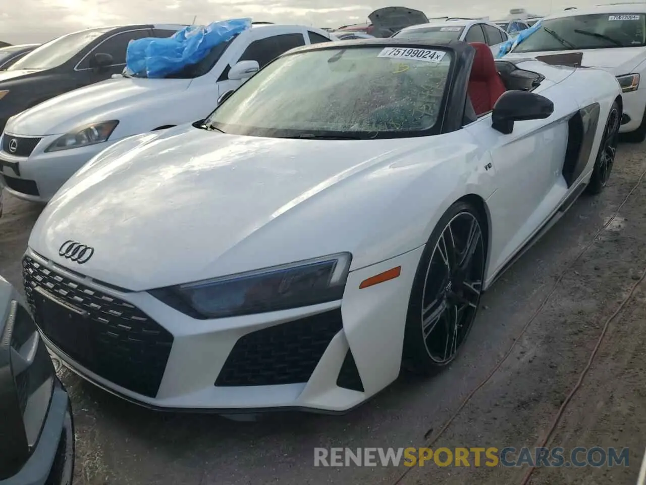 1 fotografías del automóvil dañado WUA4BCFX3L7901606 AUDI R8 2020