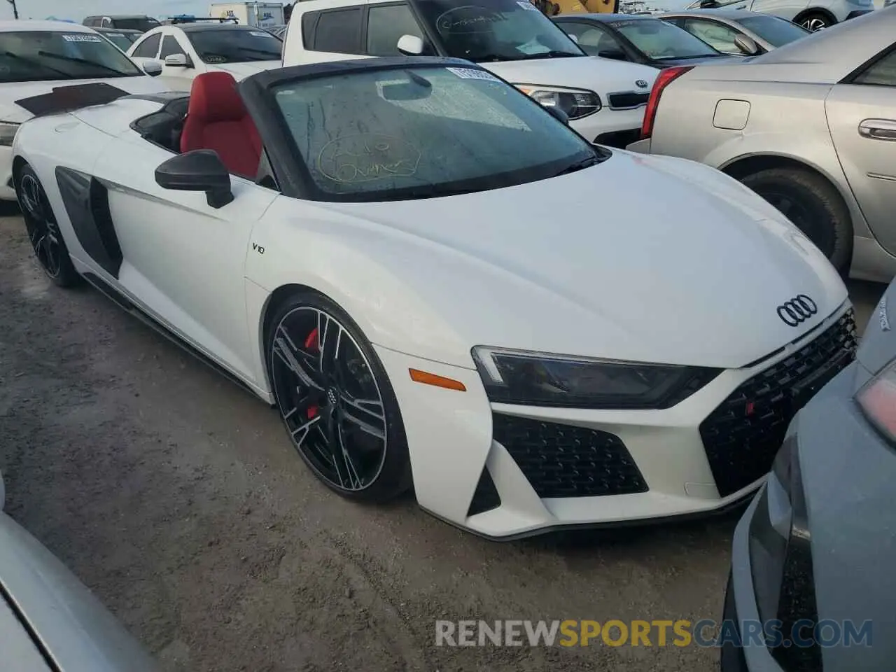 4 fotografías del automóvil dañado WUA4BCFX3L7901606 AUDI R8 2020