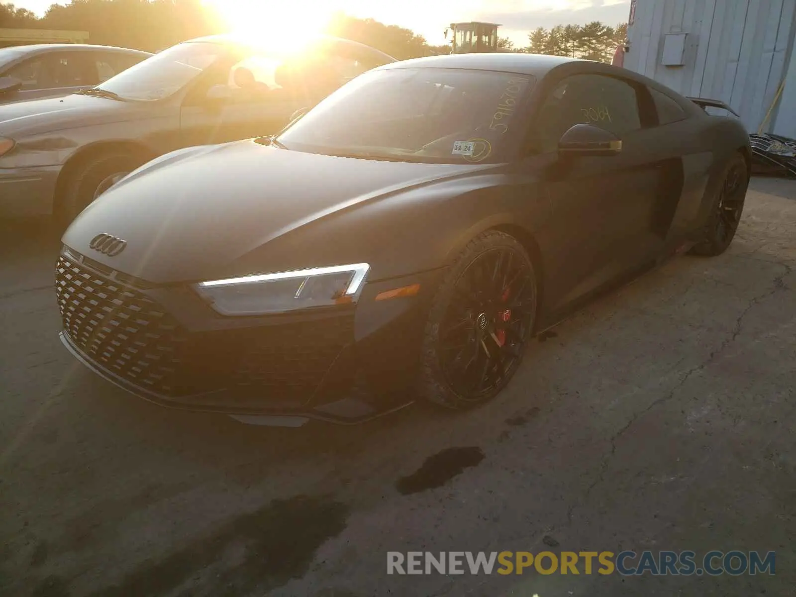 2 fotografías del automóvil dañado WUAKBAFX7L7900566 AUDI R8 2020