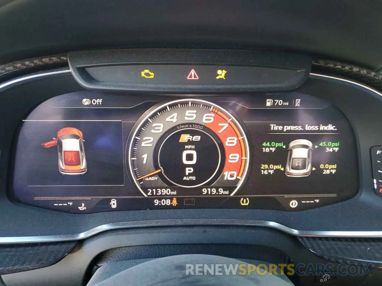 9 fotografías del automóvil dañado WUABAAFX8M7900919 AUDI R8 2021