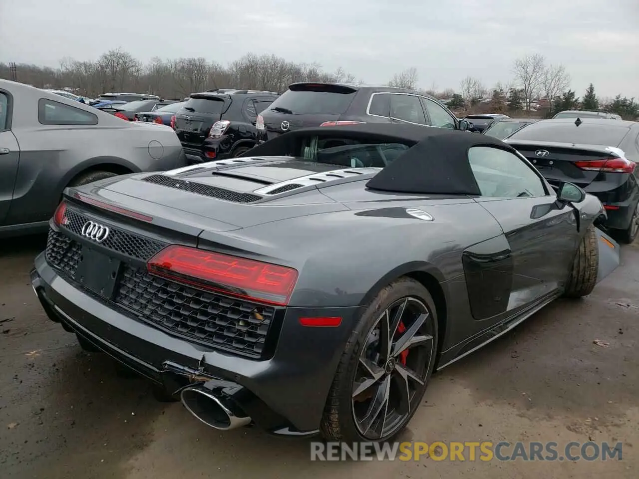 4 fotografías del automóvil dañado WUABACFX4M7901092 AUDI R8 2021