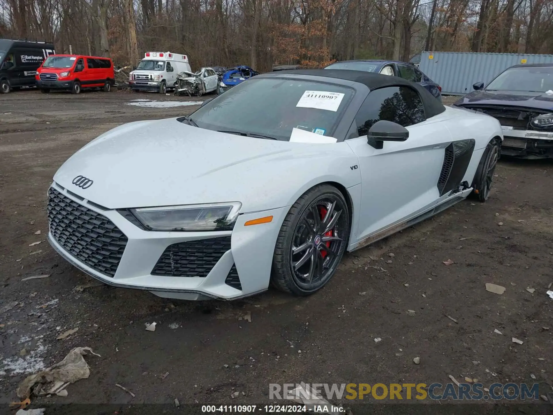 2 fotografías del automóvil dañado WUA4BCFX7P7901324 AUDI R8 SPYDER 2023