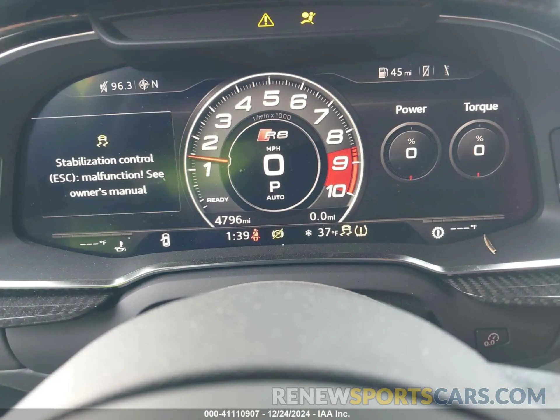7 fotografías del automóvil dañado WUA4BCFX7P7901324 AUDI R8 SPYDER 2023