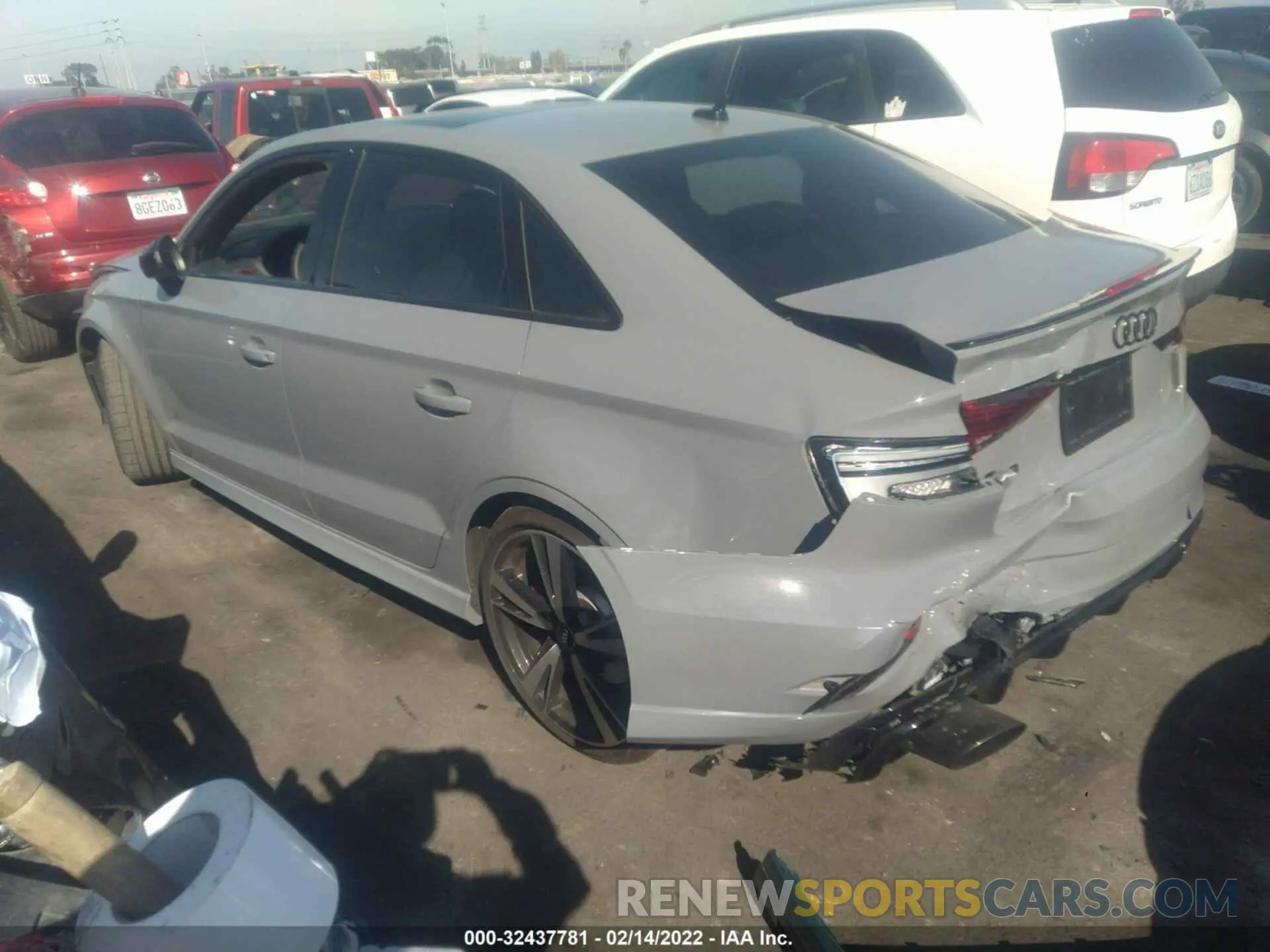 3 fotografías del automóvil dañado WUABWGFF1KA901230 AUDI RS 3 2019