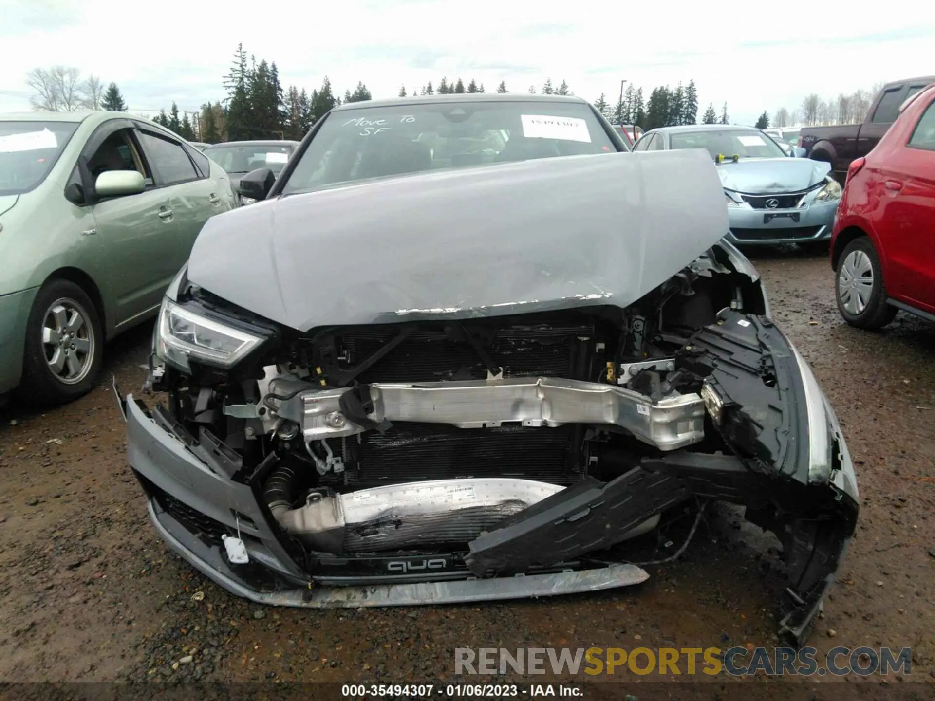 6 fotografías del automóvil dañado WUABWGFF9LA902031 AUDI RS 3 2020