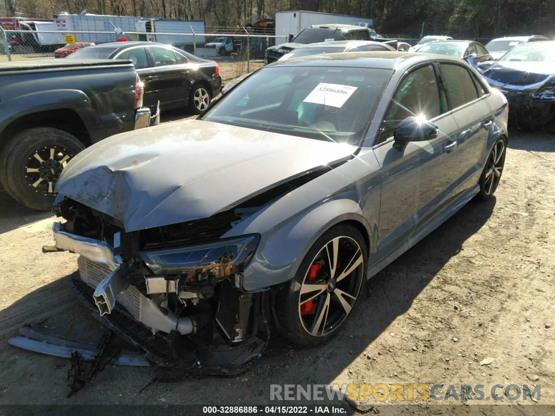 2 fotografías del automóvil dañado WUABWGFFXLA902541 AUDI RS 3 2020