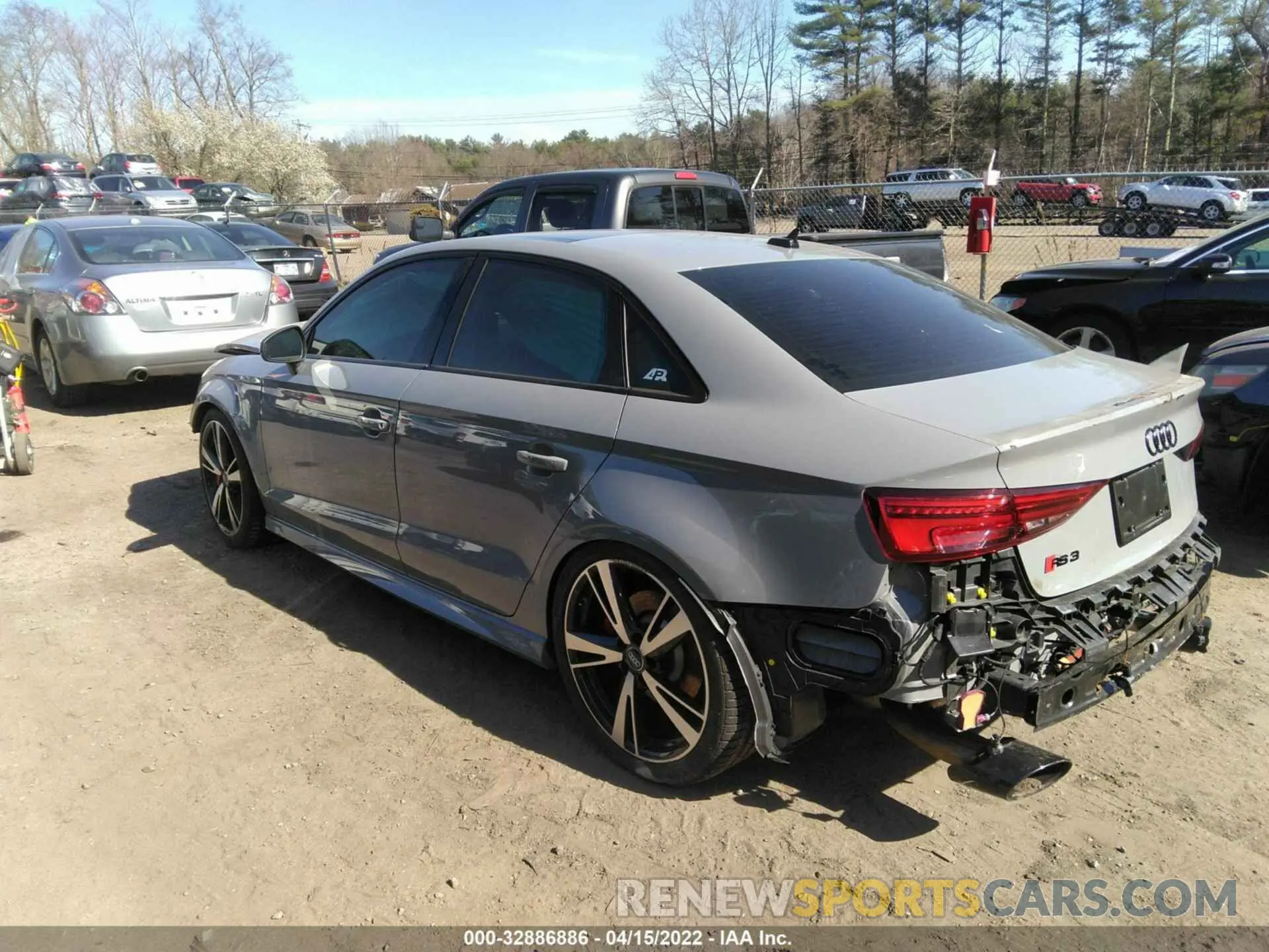 3 fotografías del automóvil dañado WUABWGFFXLA902541 AUDI RS 3 2020
