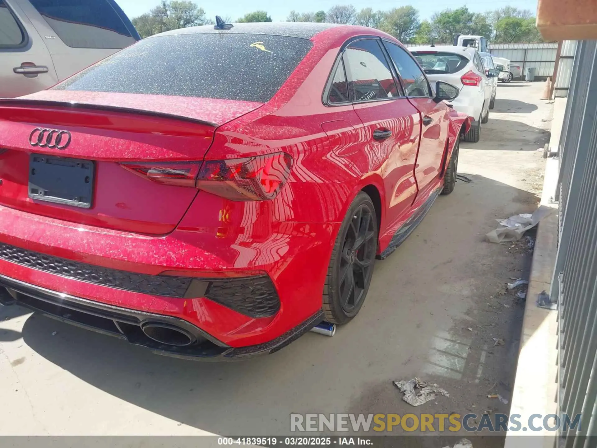 4 fotografías del automóvil dañado WUAG4DGY0PA903200 AUDI RS 3 2023