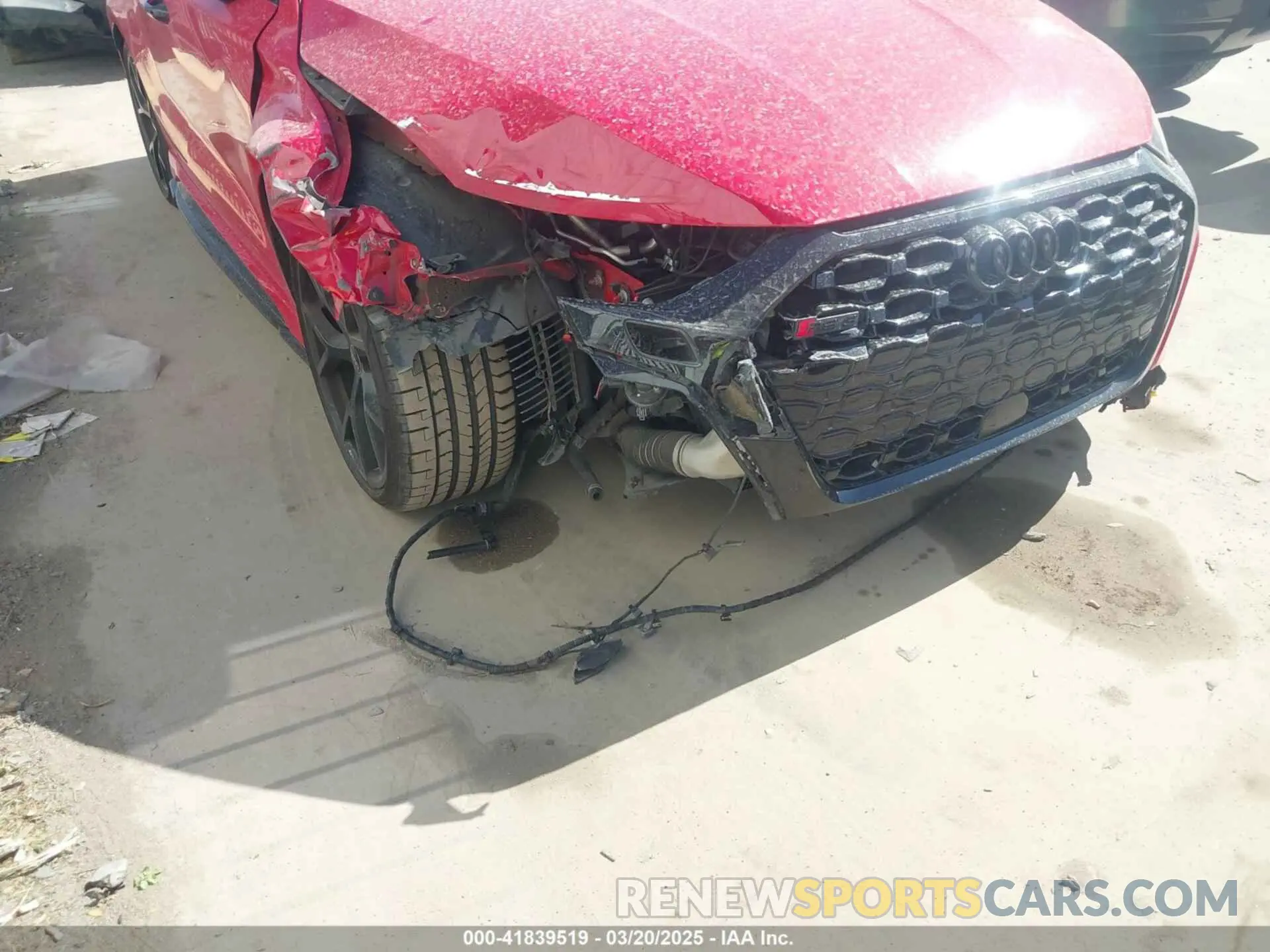 6 fotografías del automóvil dañado WUAG4DGY0PA903200 AUDI RS 3 2023
