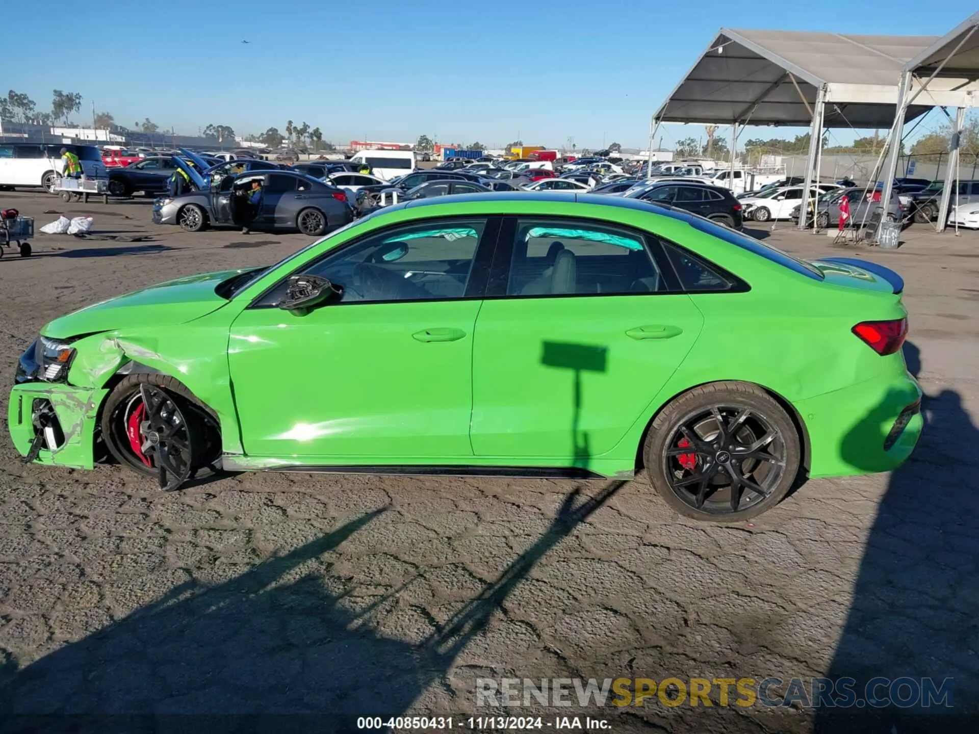 14 fotografías del automóvil dañado WUAG4DGY0RA911607 AUDI RS 3 SEDAN 2024