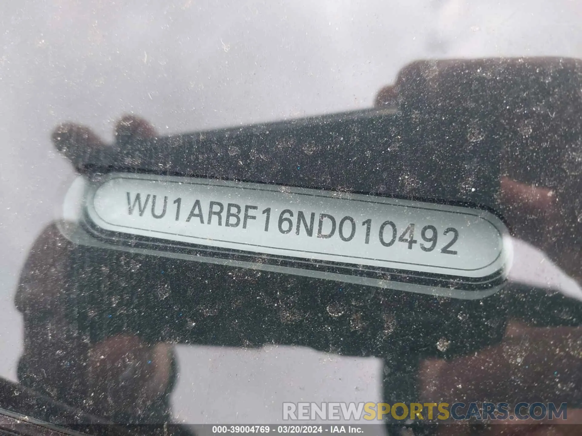 9 fotografías del automóvil dañado WU1ARBF16ND010492 AUDI RS Q8 2022