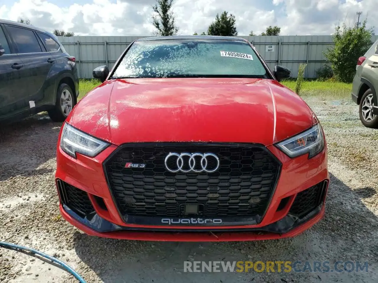 5 fotografías del automóvil dañado WUABWGFF7LA905865 AUDI RS3 2020