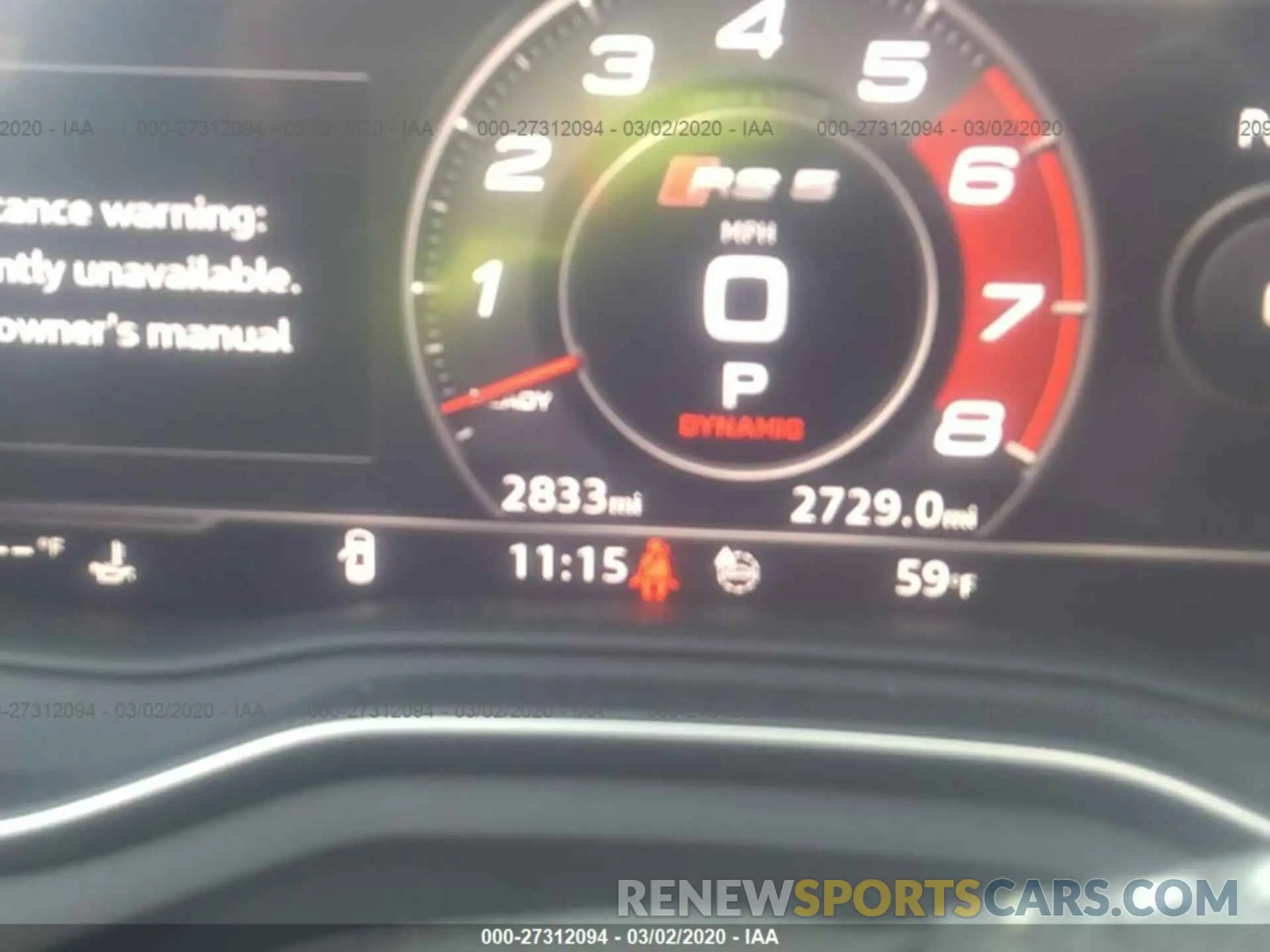 7 fotografías del automóvil dañado WUABWCF54KA902761 AUDI RS5 2019