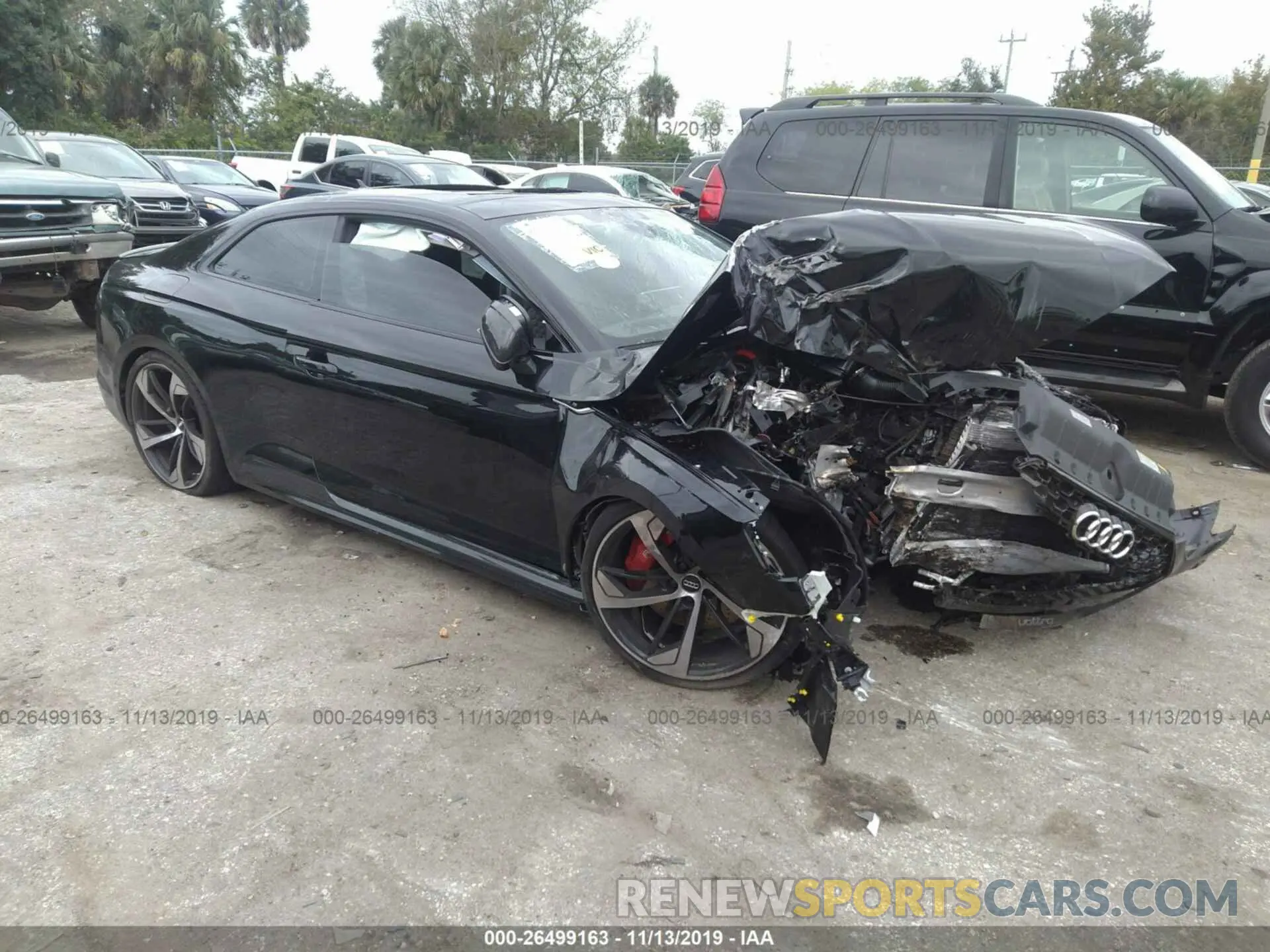 1 fotografías del automóvil dañado WUAPWAF54KA903452 AUDI RS5 2019