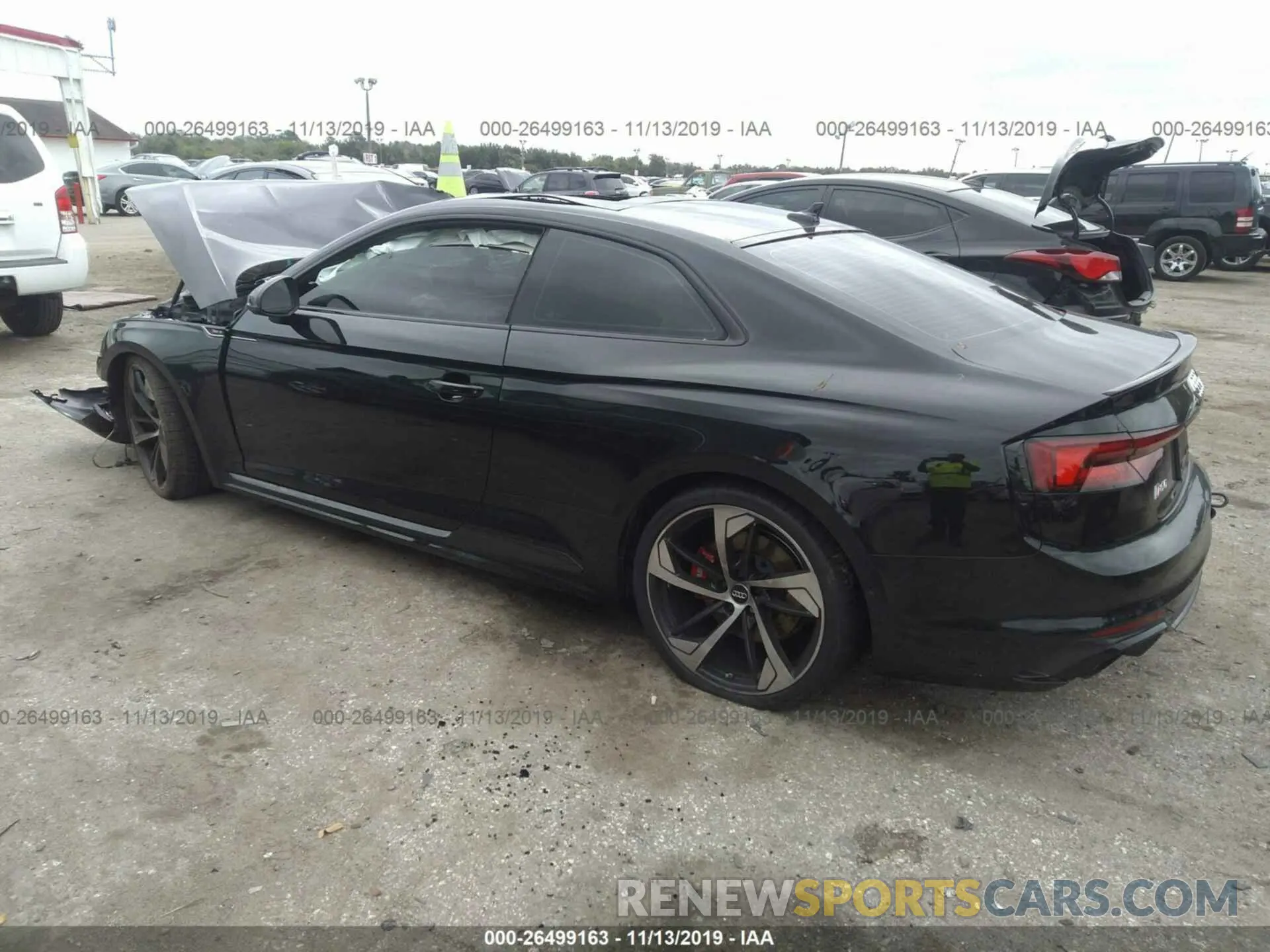 3 fotografías del automóvil dañado WUAPWAF54KA903452 AUDI RS5 2019