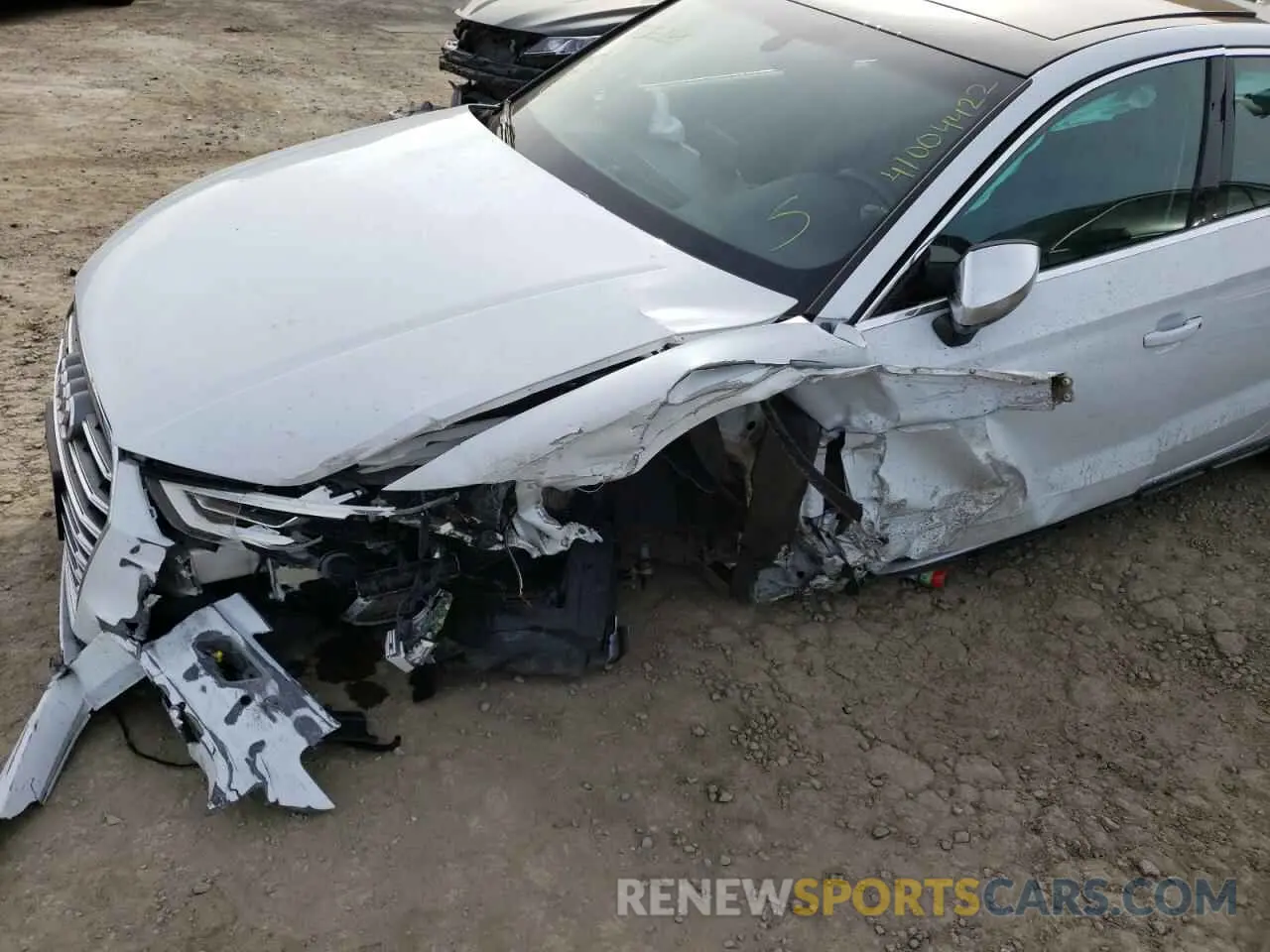 9 fotografías del automóvil dañado WAUB1GFFXKA086325 AUDI S3 2019