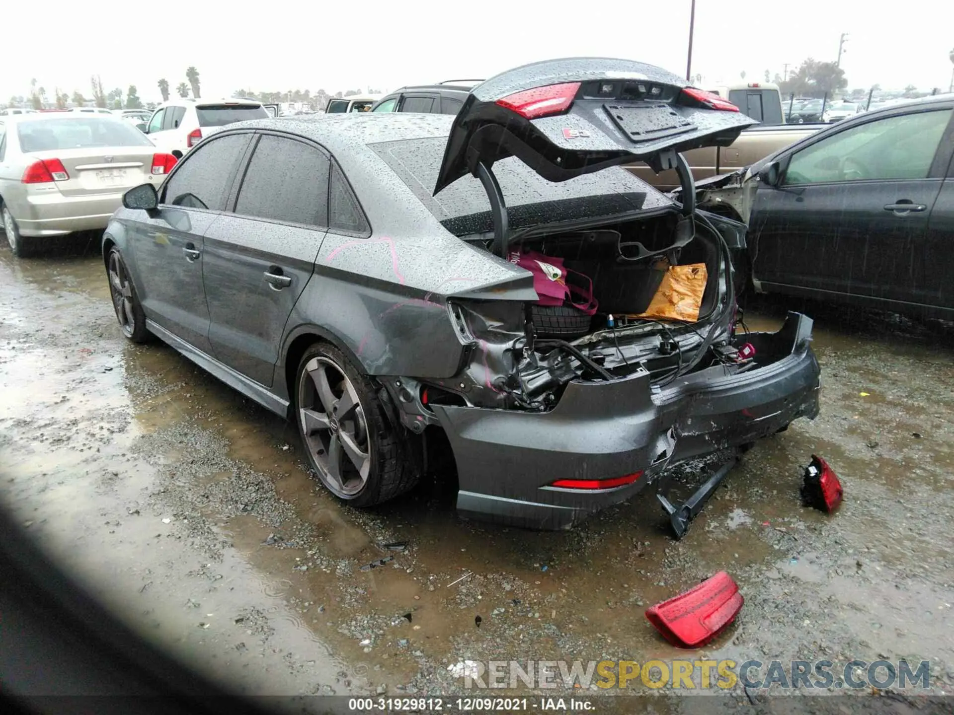 3 fotografías del automóvil dañado WAUE1GFF4LA015037 AUDI S3 2020