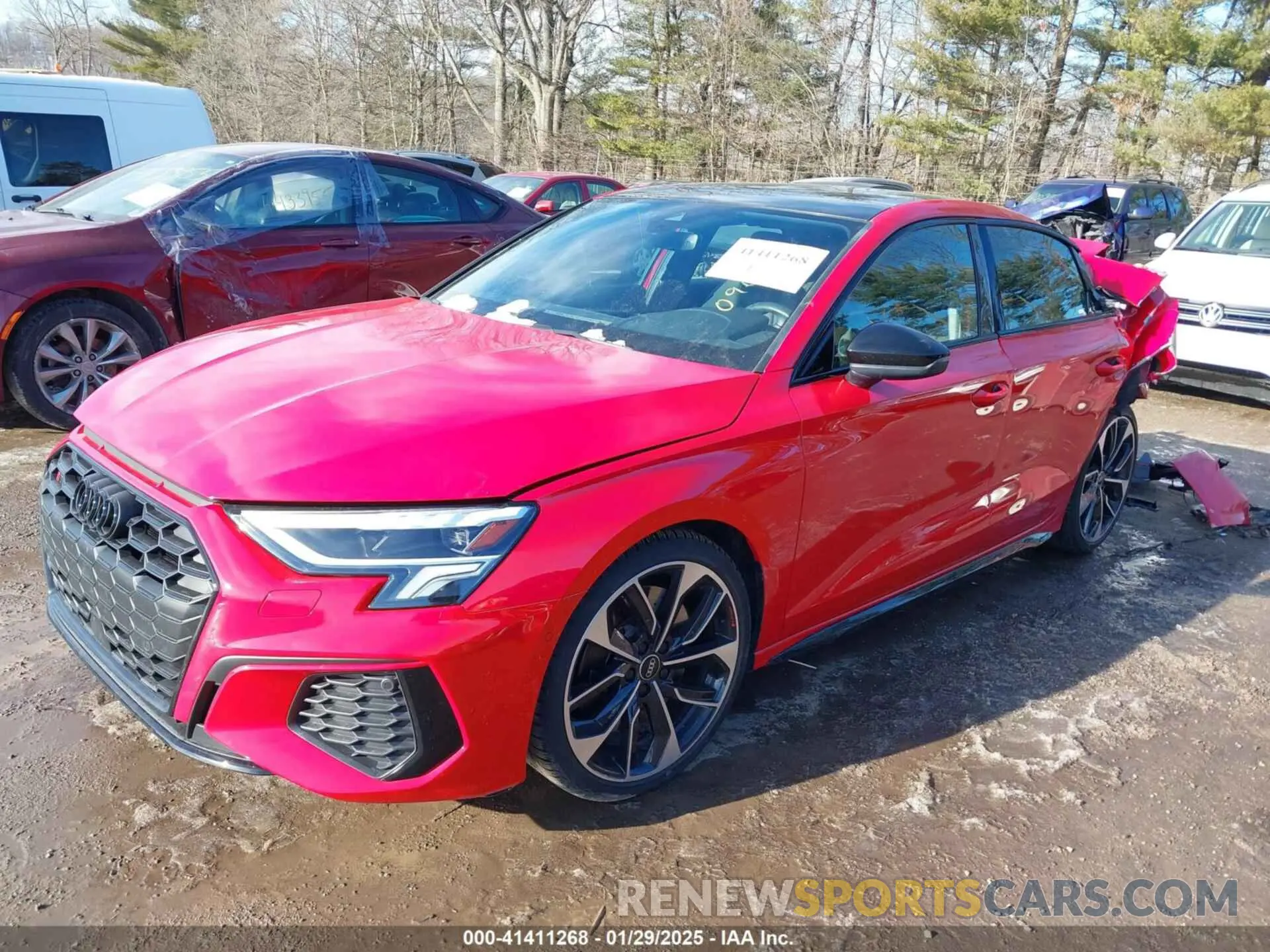 2 fotografías del automóvil dañado WAUH3DGY0NA096918 AUDI S3 2022