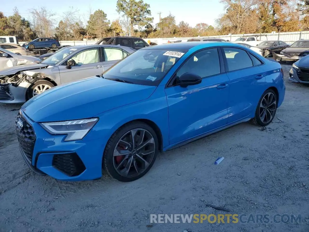 1 fotografías del automóvil dañado WAUJ3DGY8NA002558 AUDI S3 2022
