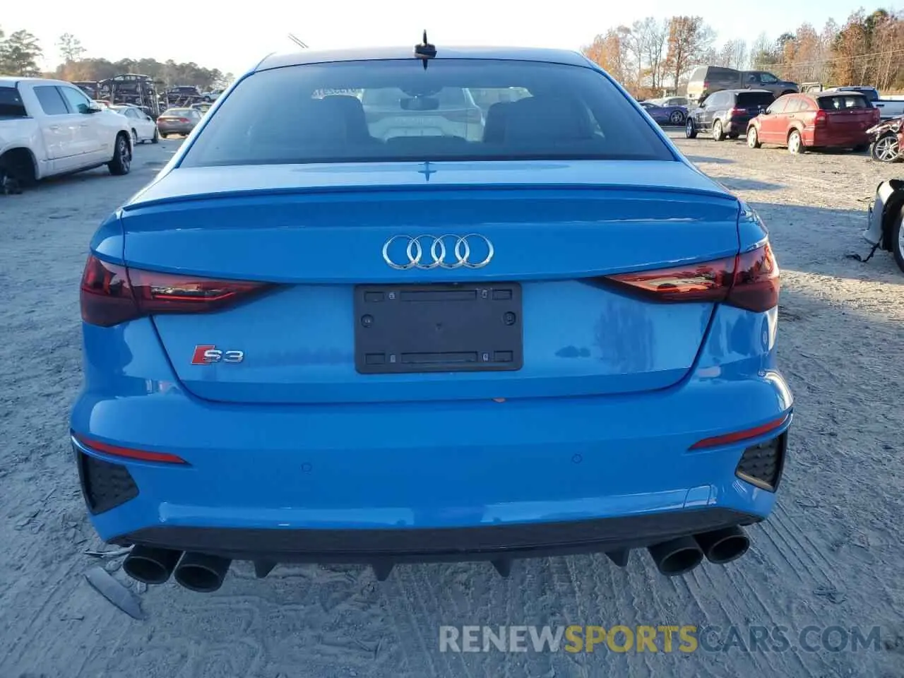 6 fotografías del automóvil dañado WAUJ3DGY8NA002558 AUDI S3 2022