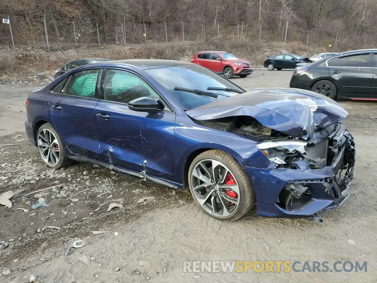 4 fotografías del automóvil dañado WAUH3DGY3RA138228 AUDI S3 2024