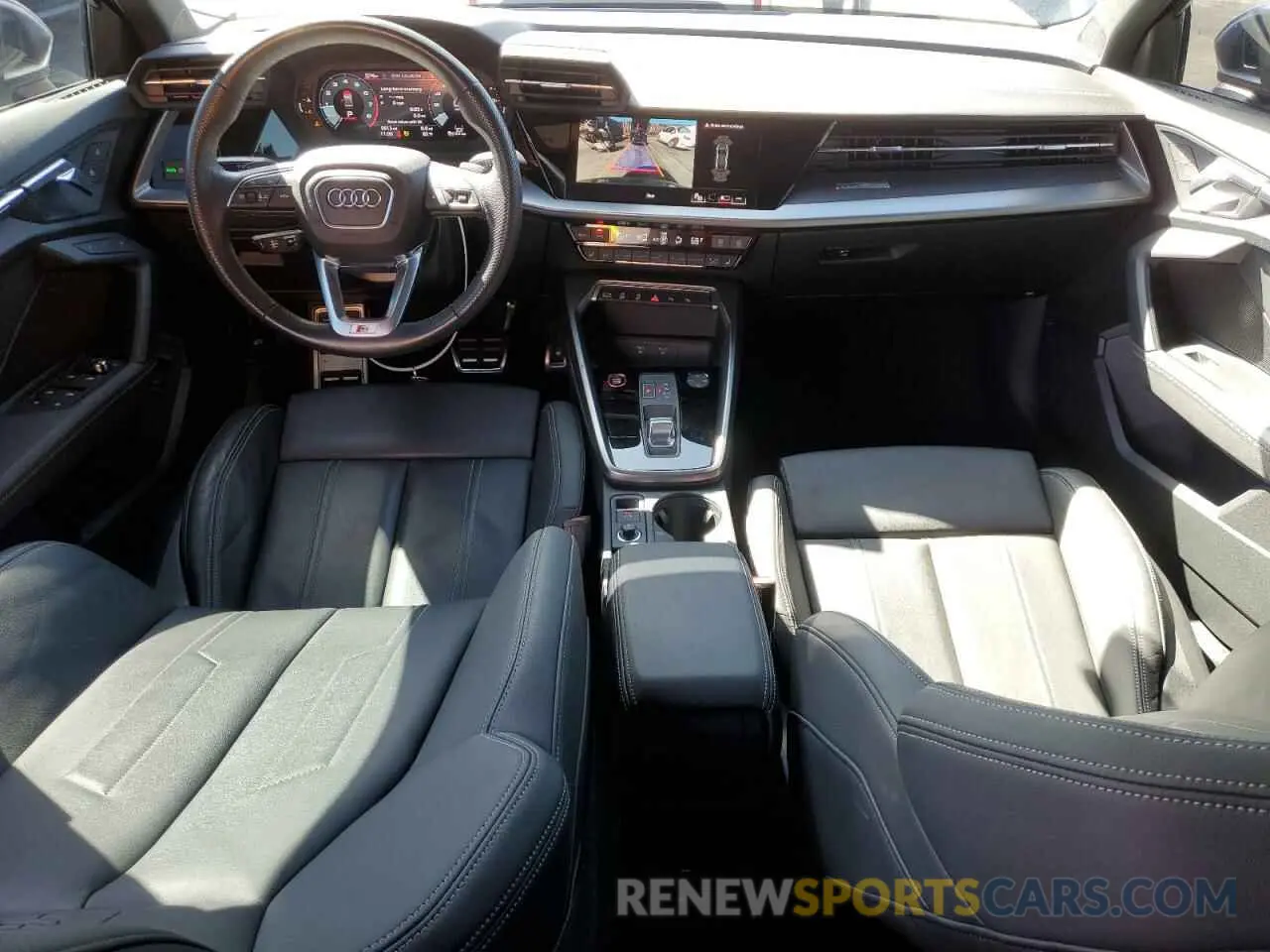 8 fotografías del automóvil dañado WAUH3DGY5RA066741 AUDI S3 2024