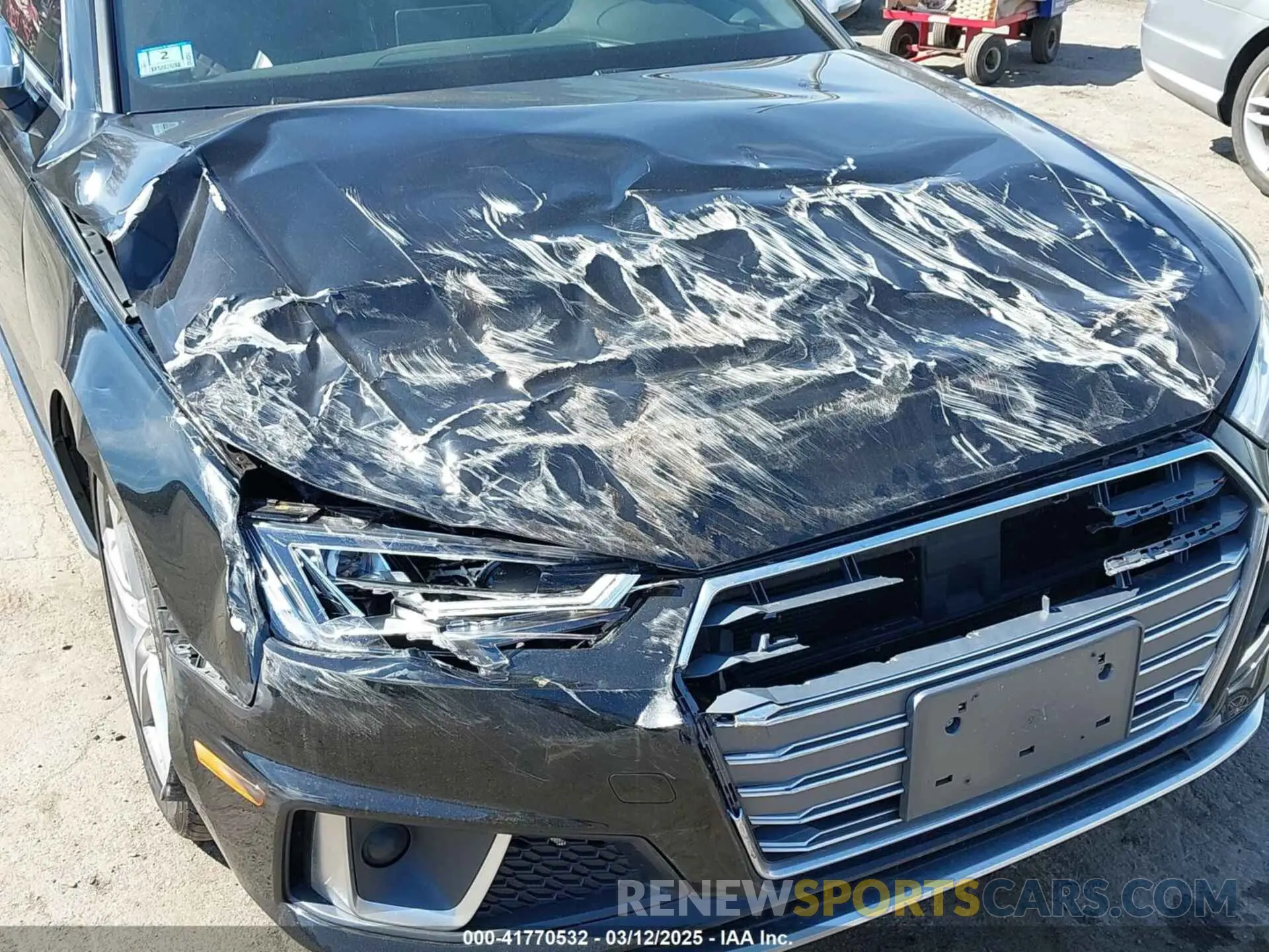 6 fotografías del automóvil dañado WAUA4AF40KA002169 AUDI S4 2019