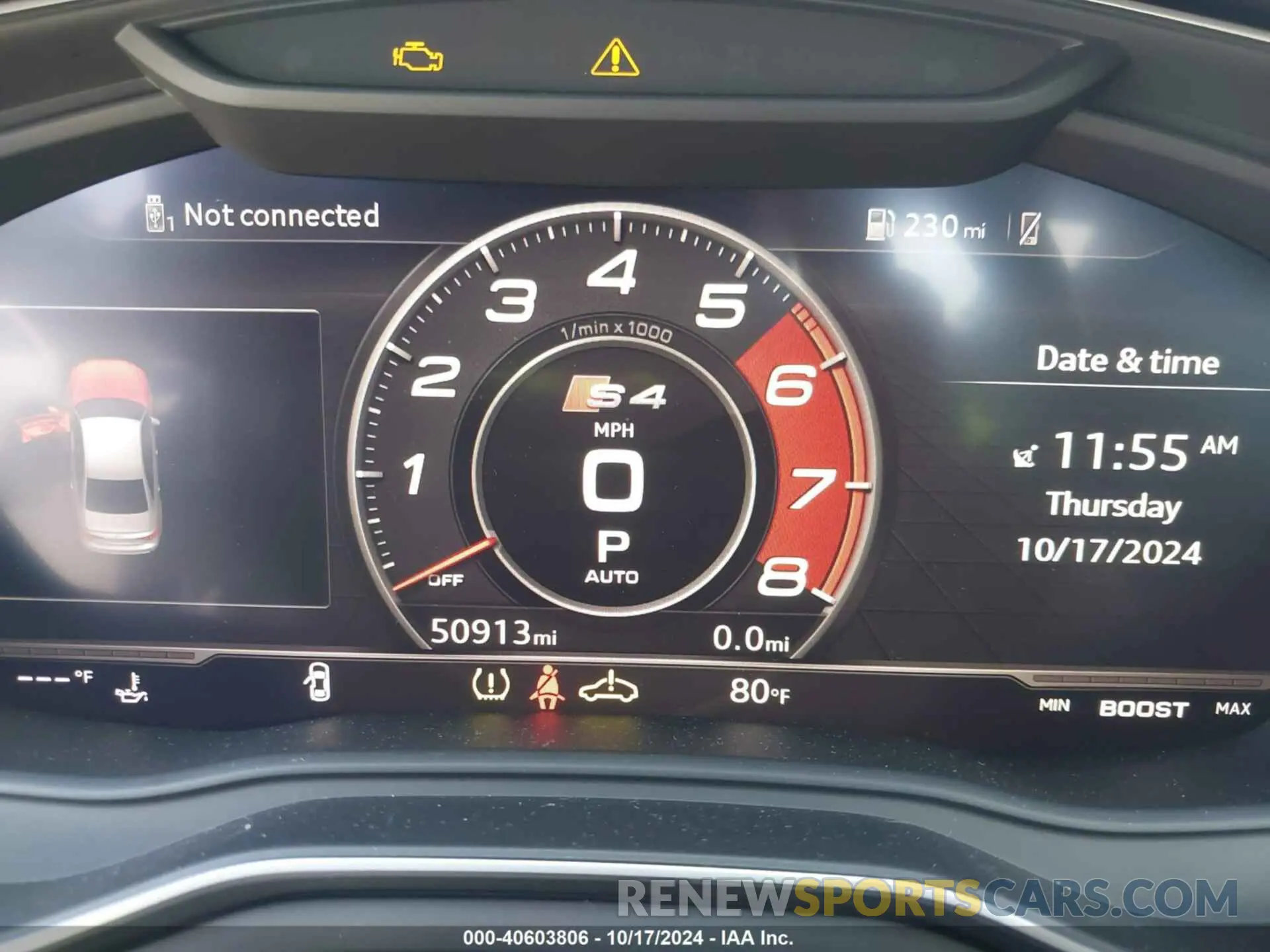 7 fotografías del automóvil dañado WAUB4AF49KA115784 AUDI S4 2019
