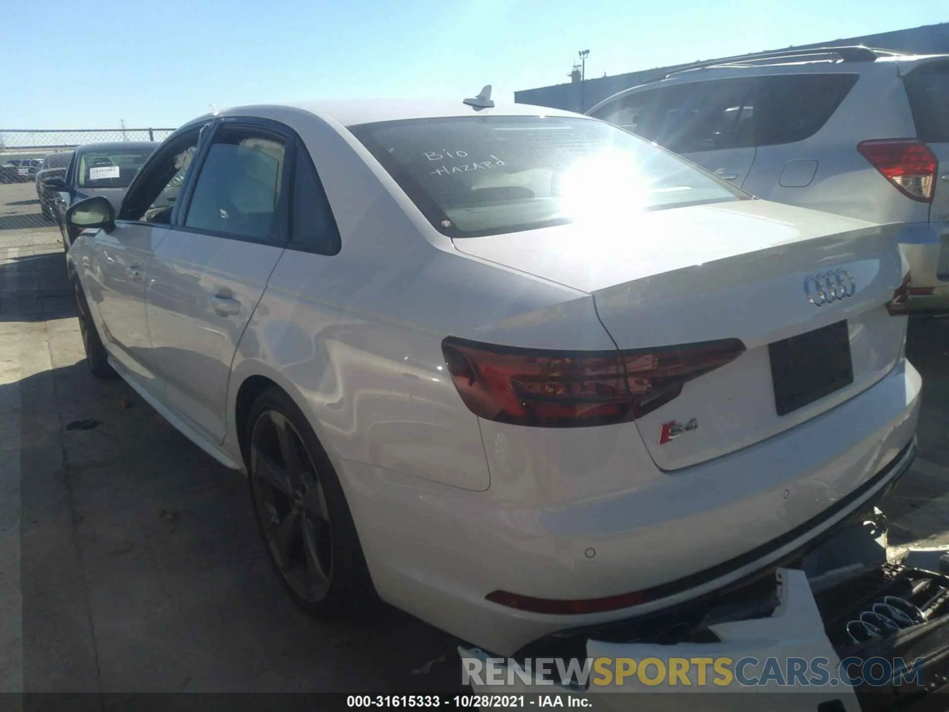 3 fotografías del automóvil dañado WAUC4AF45KA089057 AUDI S4 2019
