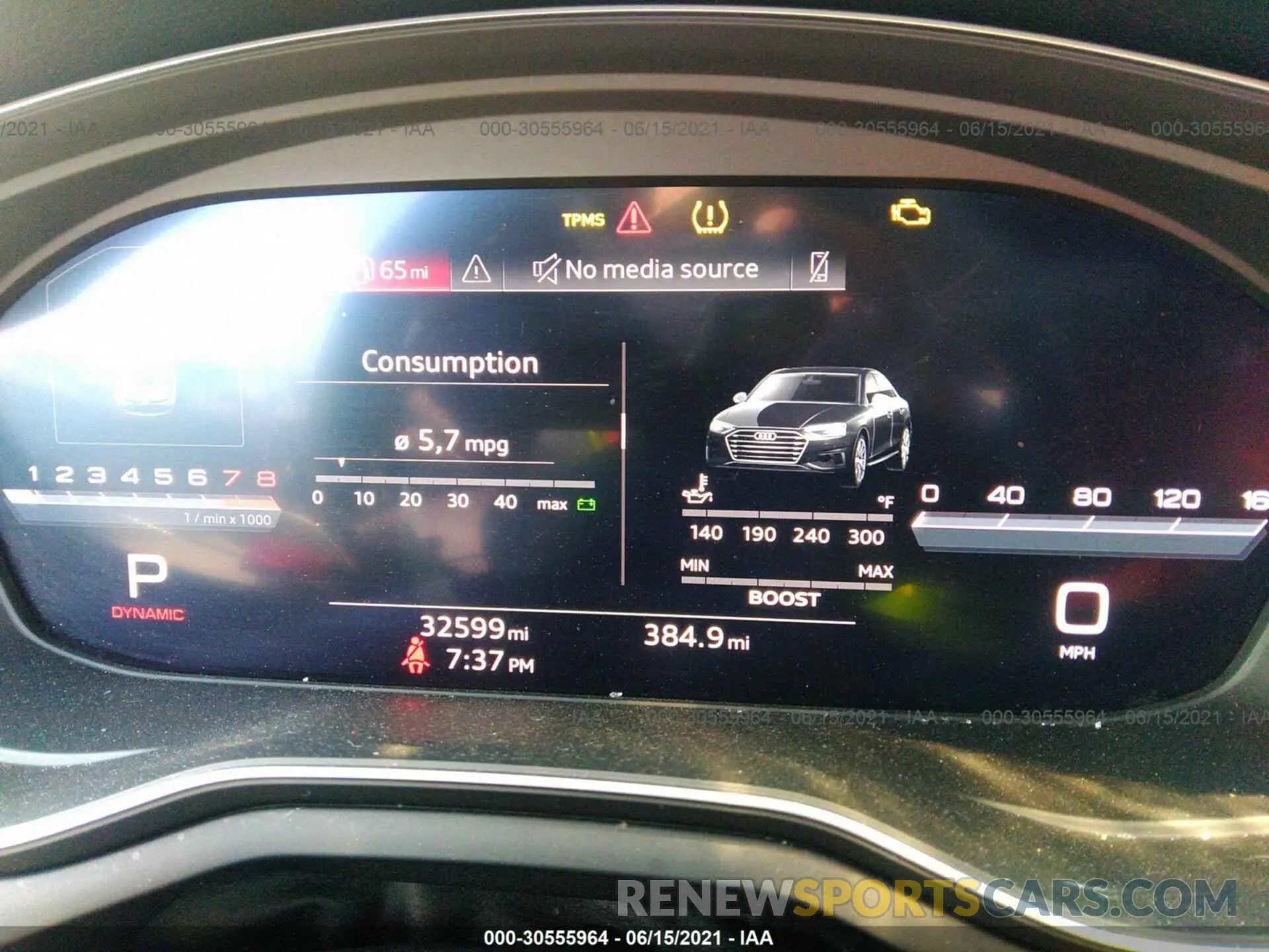 7 fotografías del automóvil dañado WAUB4AF40LA038014 AUDI S4 2020