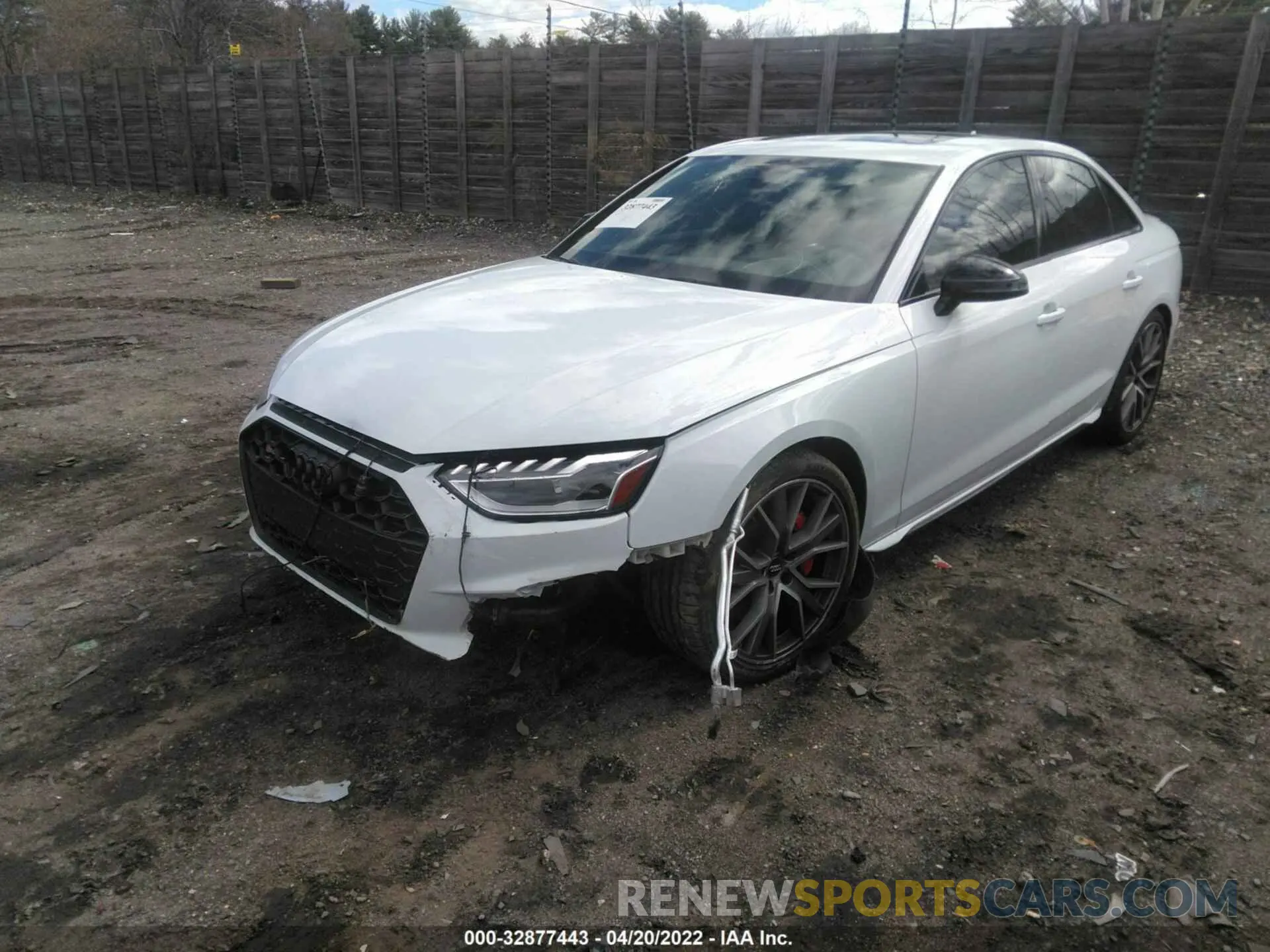 2 fotografías del automóvil dañado WAUB4AF40LA057064 AUDI S4 2020
