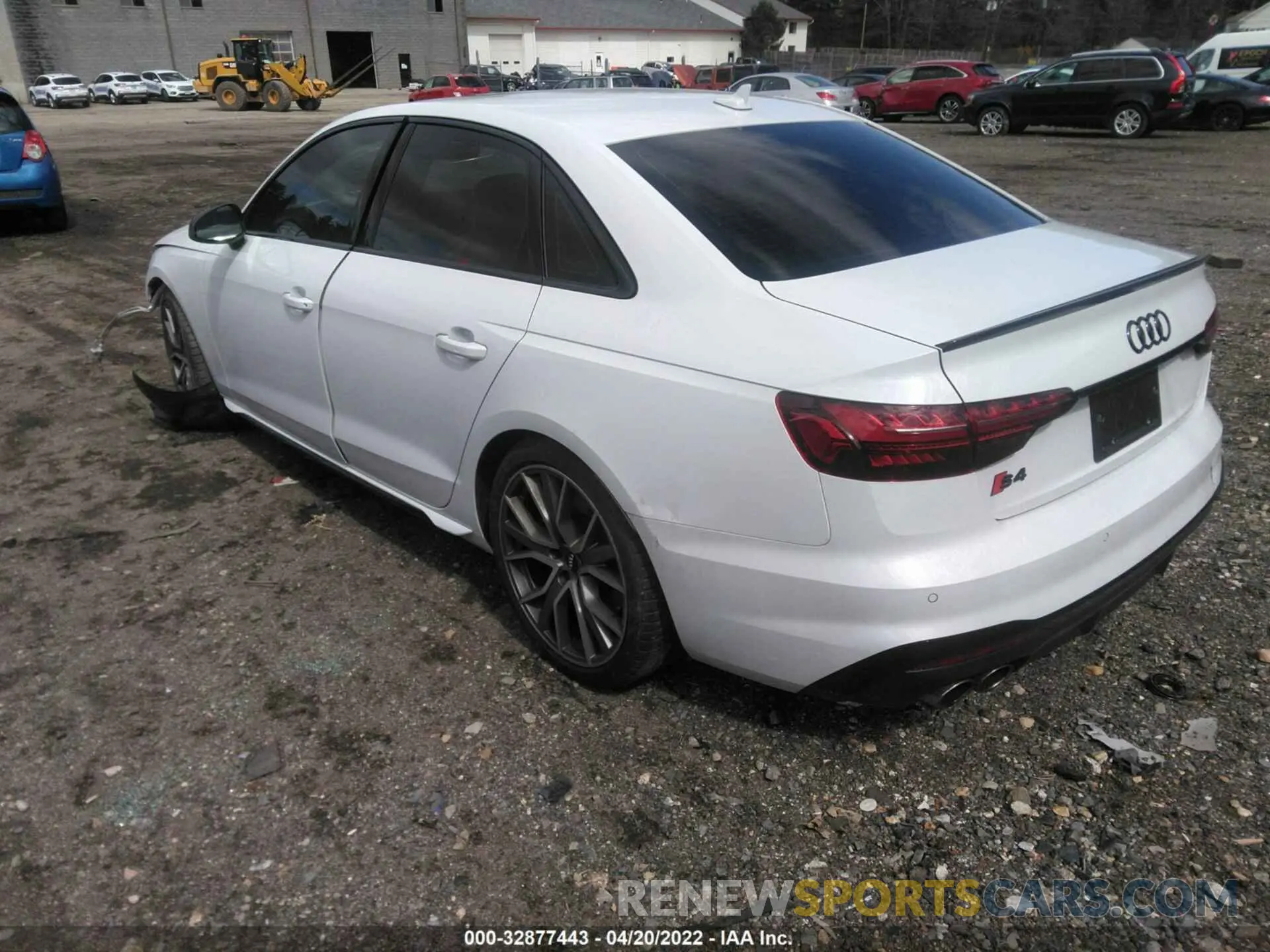3 fotografías del automóvil dañado WAUB4AF40LA057064 AUDI S4 2020
