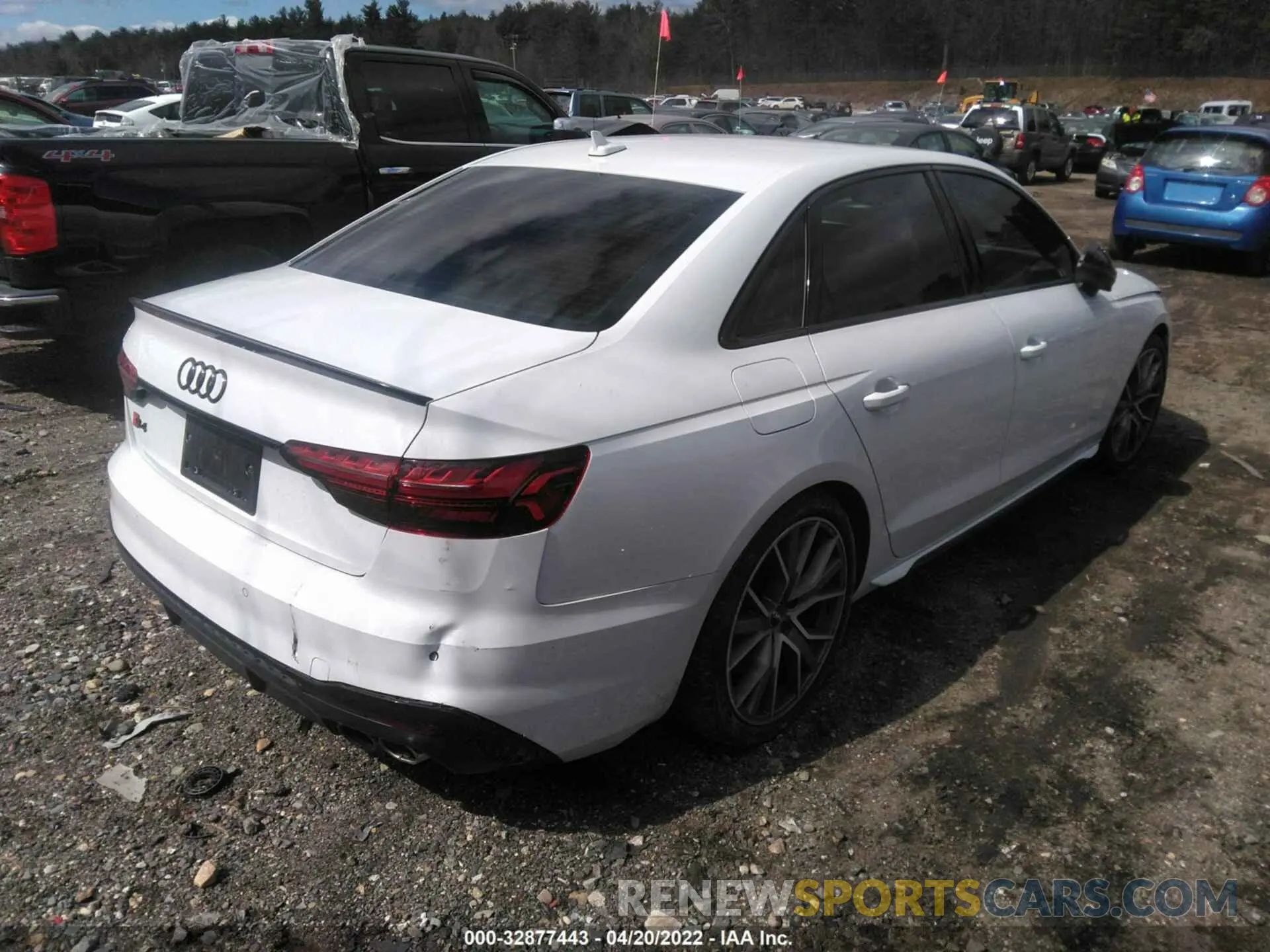 4 fotografías del automóvil dañado WAUB4AF40LA057064 AUDI S4 2020