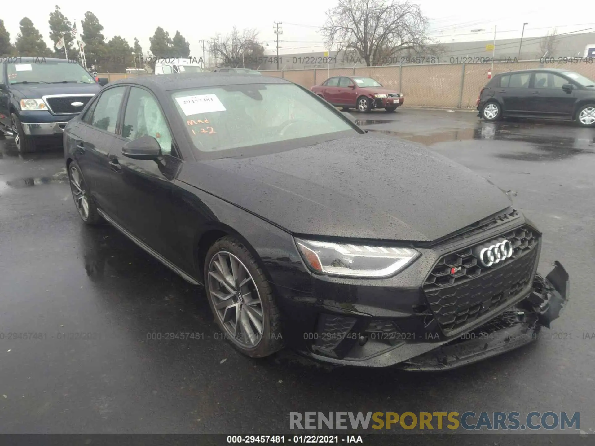 1 fotografías del automóvil dañado WAUB4AF40LA059929 AUDI S4 2020